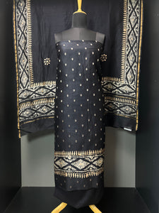 Banarasi & Batik Patterned Chanderi Silk Salwar Set | LV411