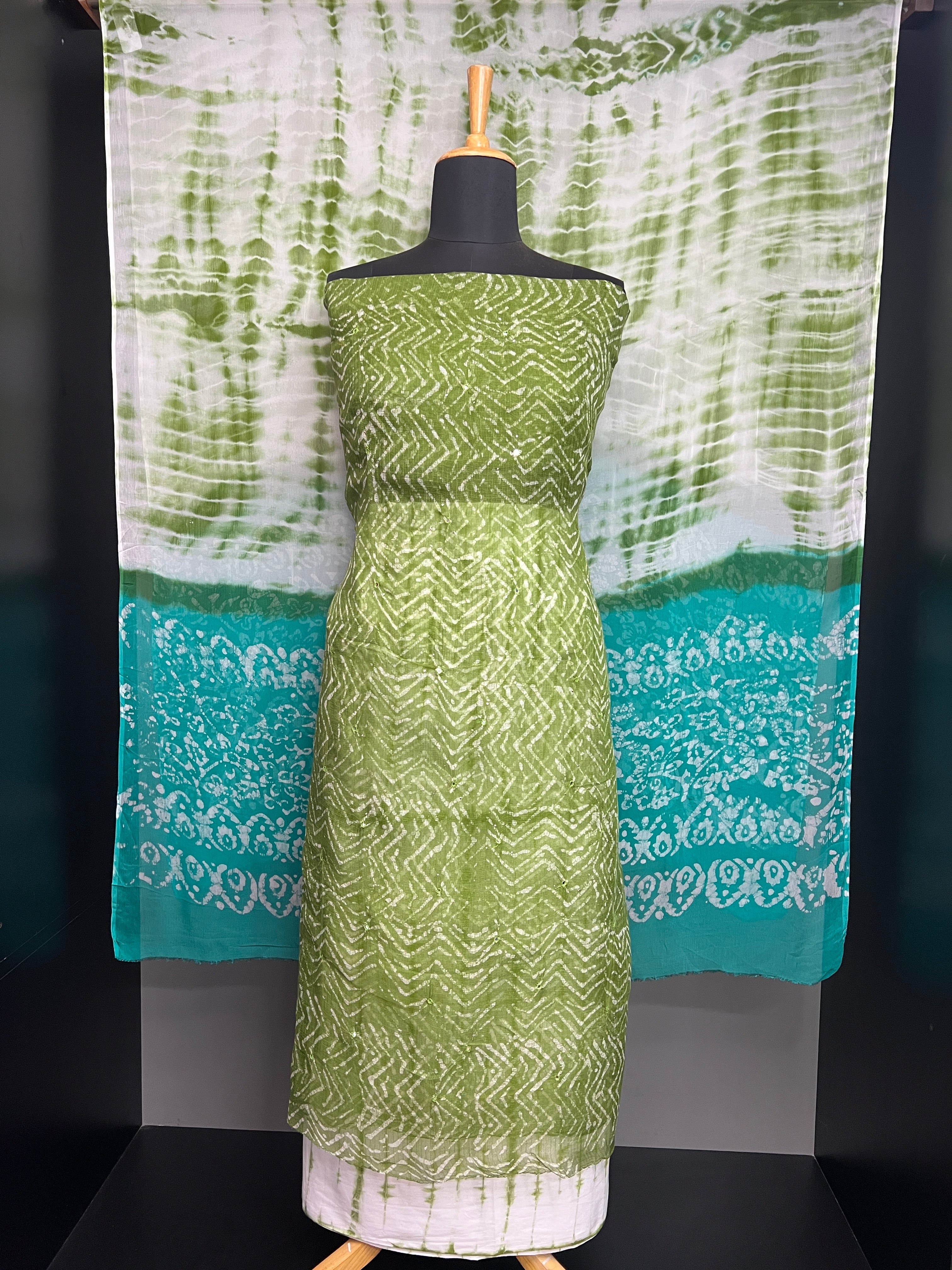 Print With Nalgonda Mirror Detailed Kota Salwar Set | SF1375