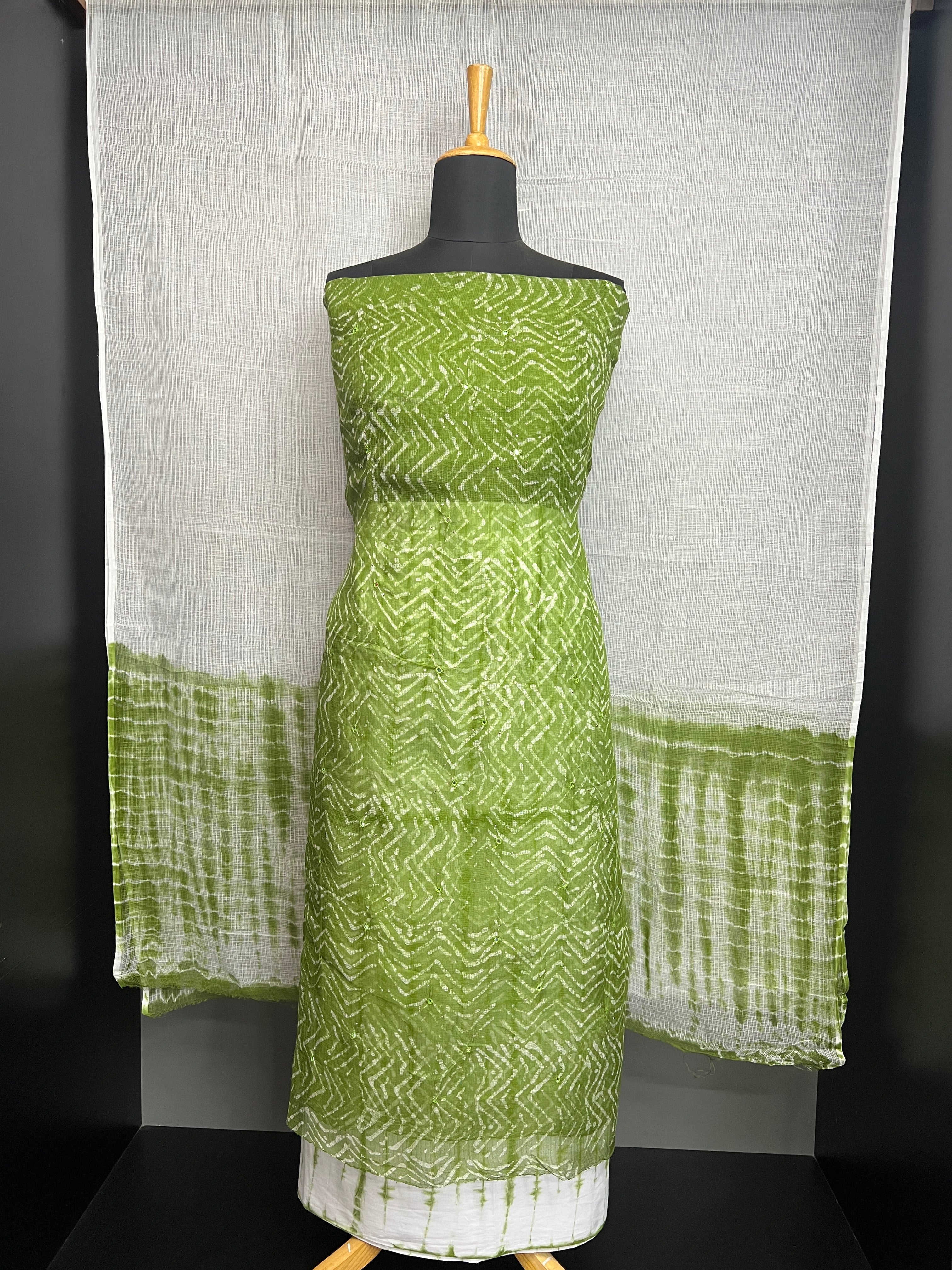 Print With Nalgonda Mirror Detailed Kota Salwar Set | SF1375