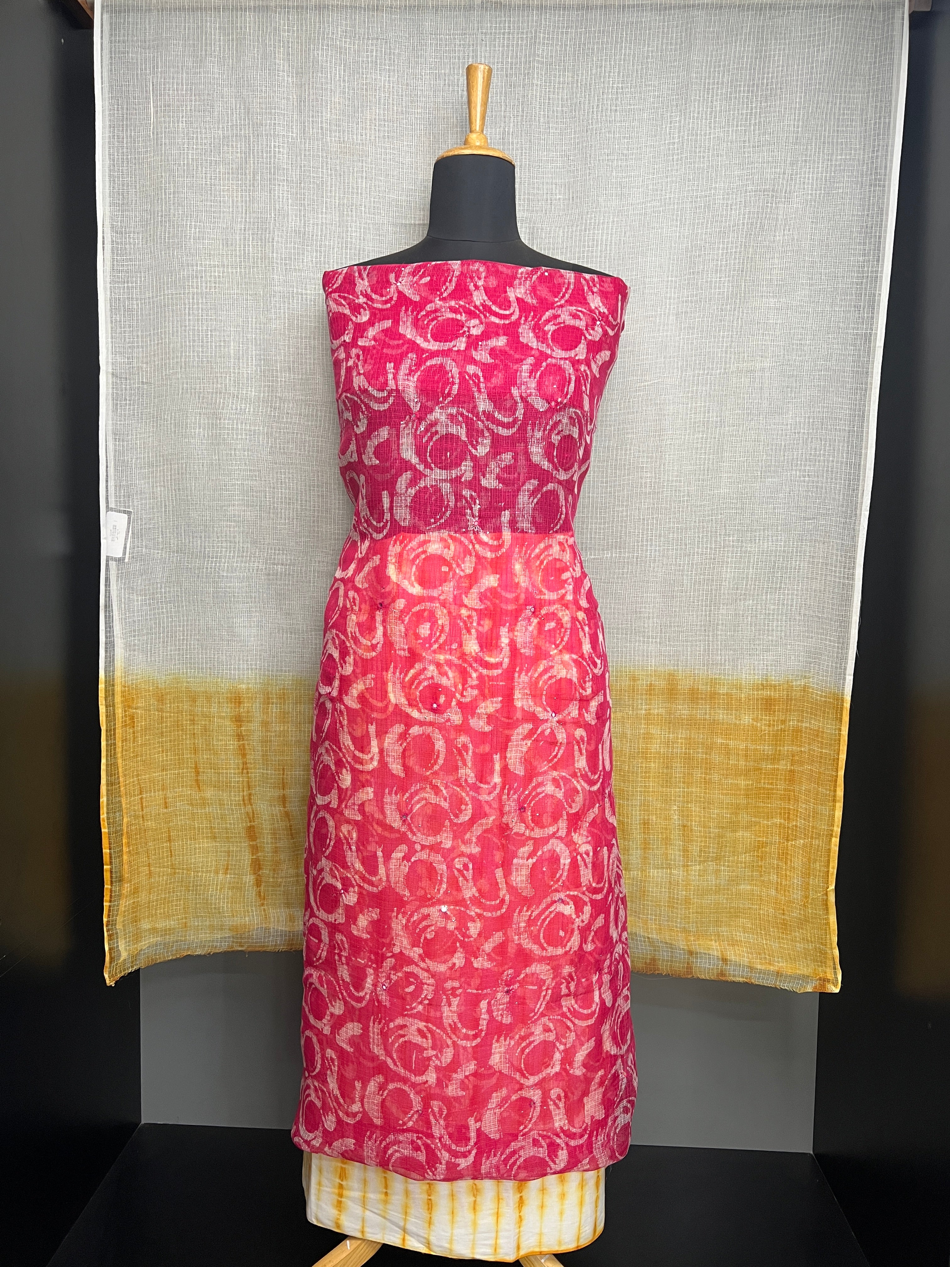 Print With Nalgonda Mirror Detailed Kota Salwar Set | SF1374