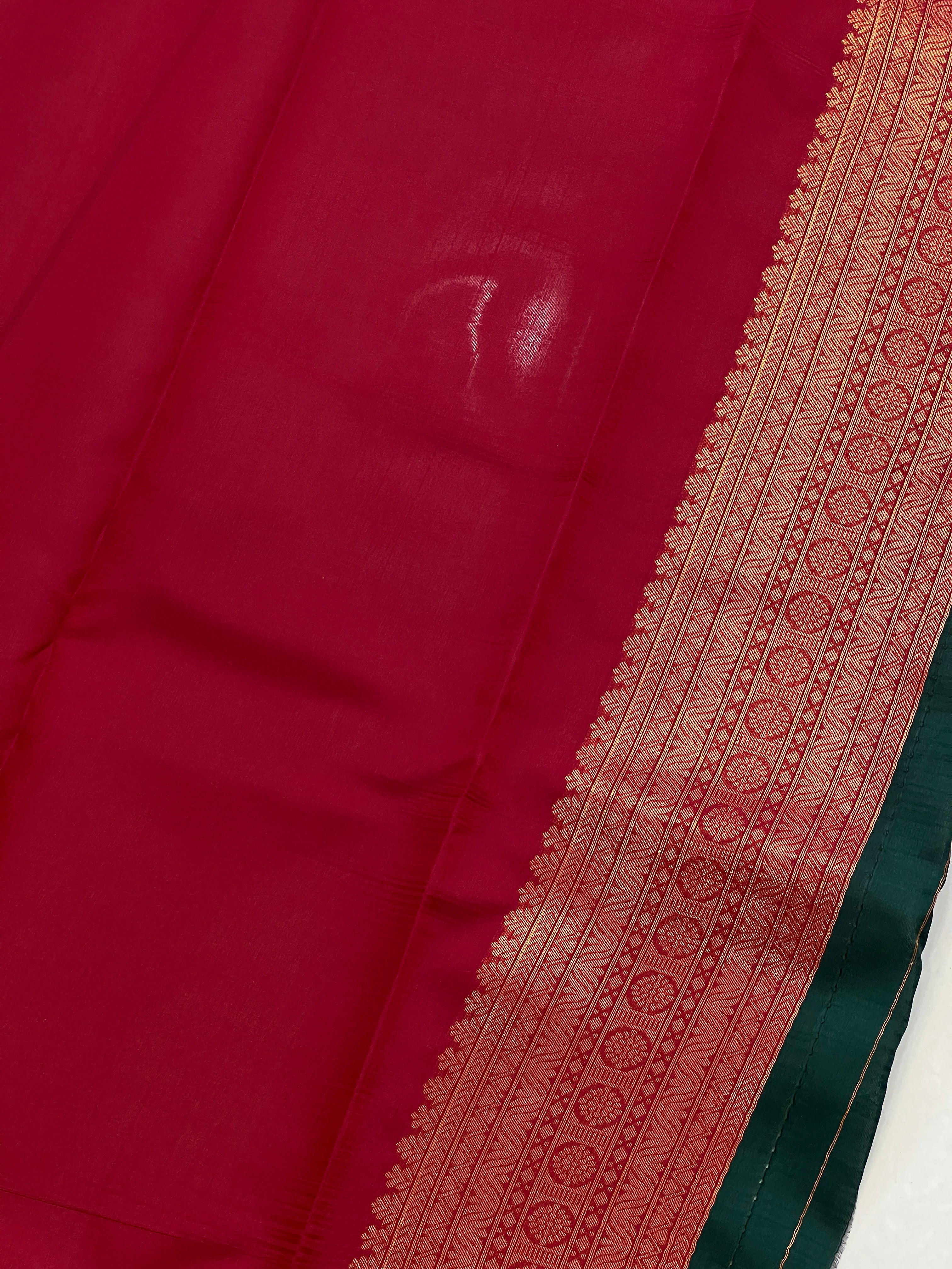 Traditional Zari Woven Brocade Patterned Semi Silk Saree | KAC150