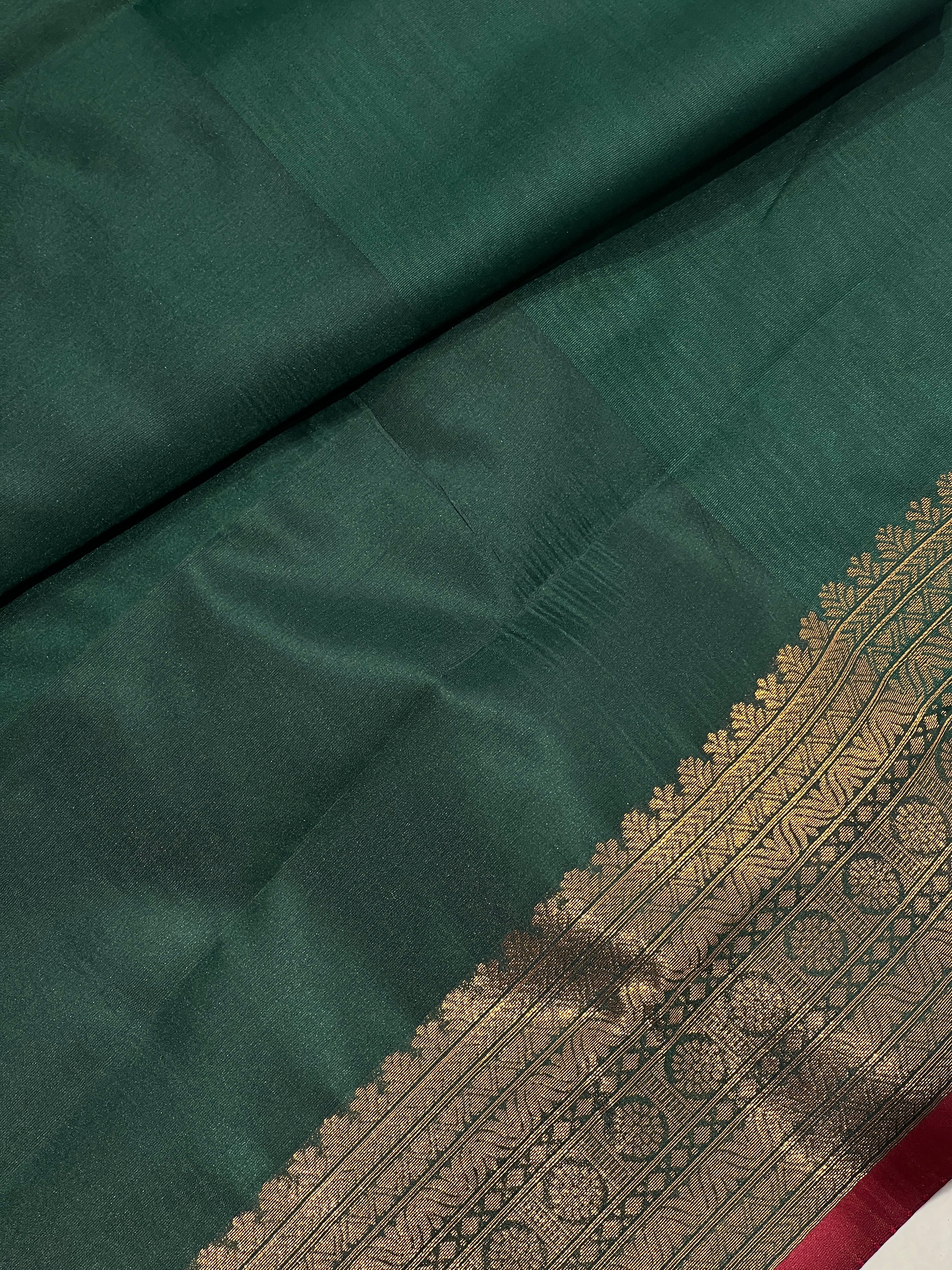 Traditional Zari Woven Brocade Patterned Semi Silk Saree | KAC145