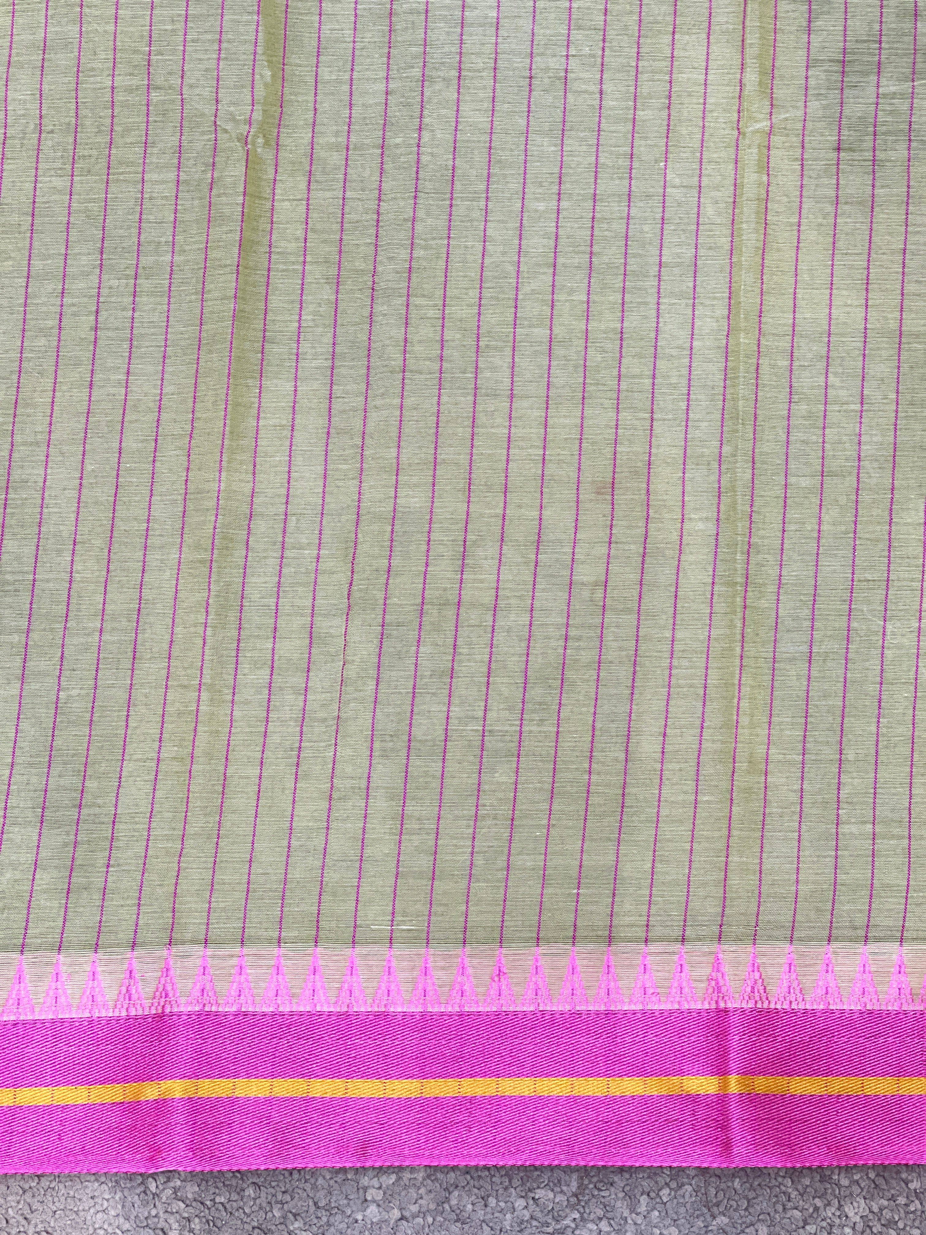 Vertical Line Pattern Cotton Saree | GAS125