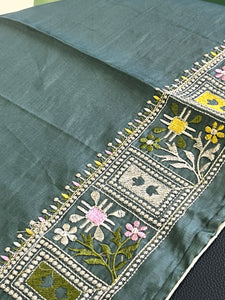 Machine Embroidered  Dola Silk Saree | RP449