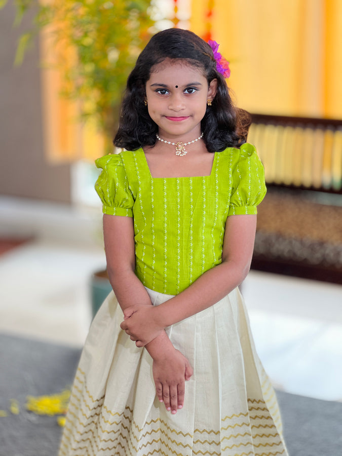 Thread Weaved Unstitched Cotton Blouse Material | ONK107