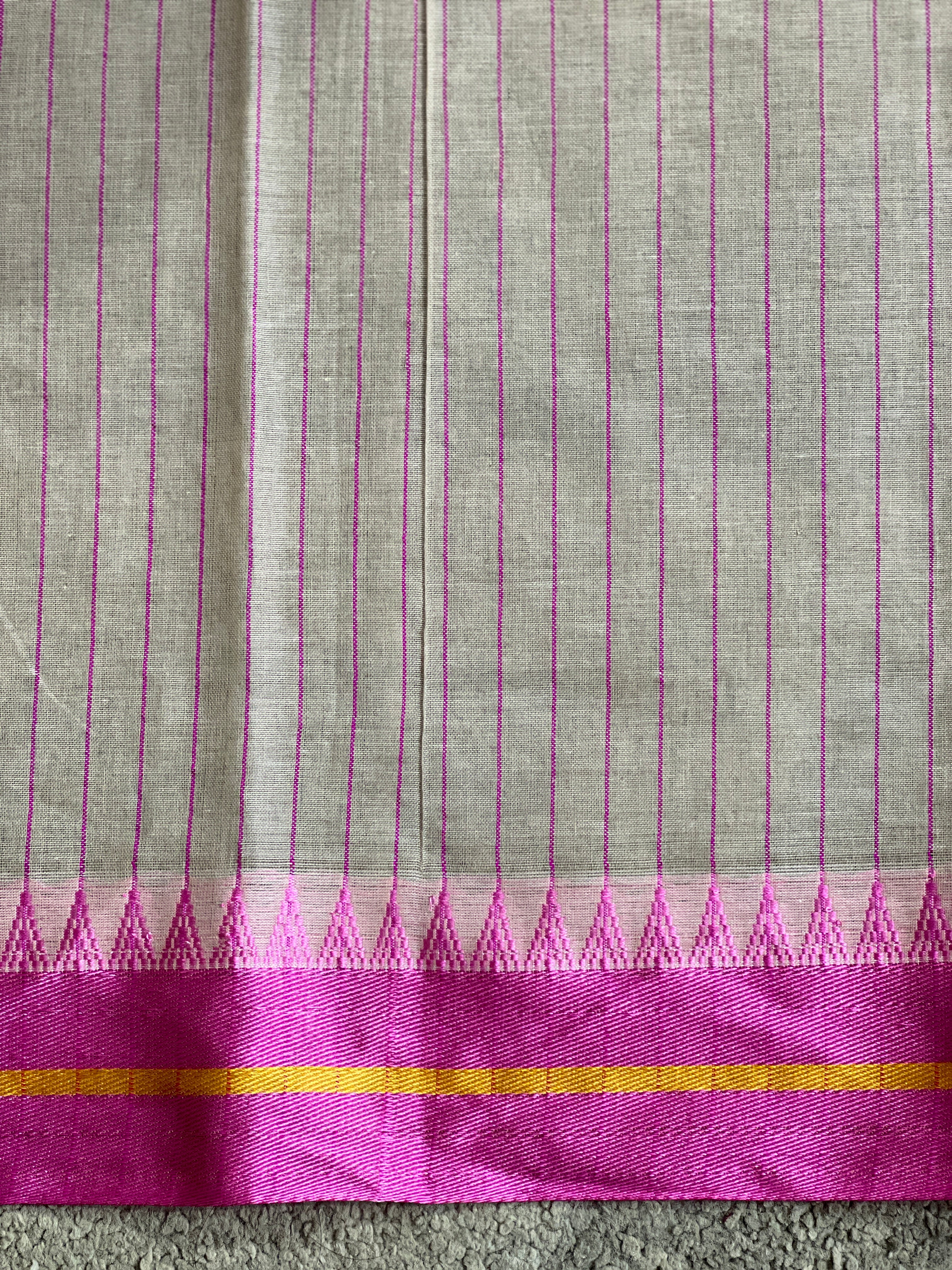 Vertical Line Pattern Cotton Saree | GAS122