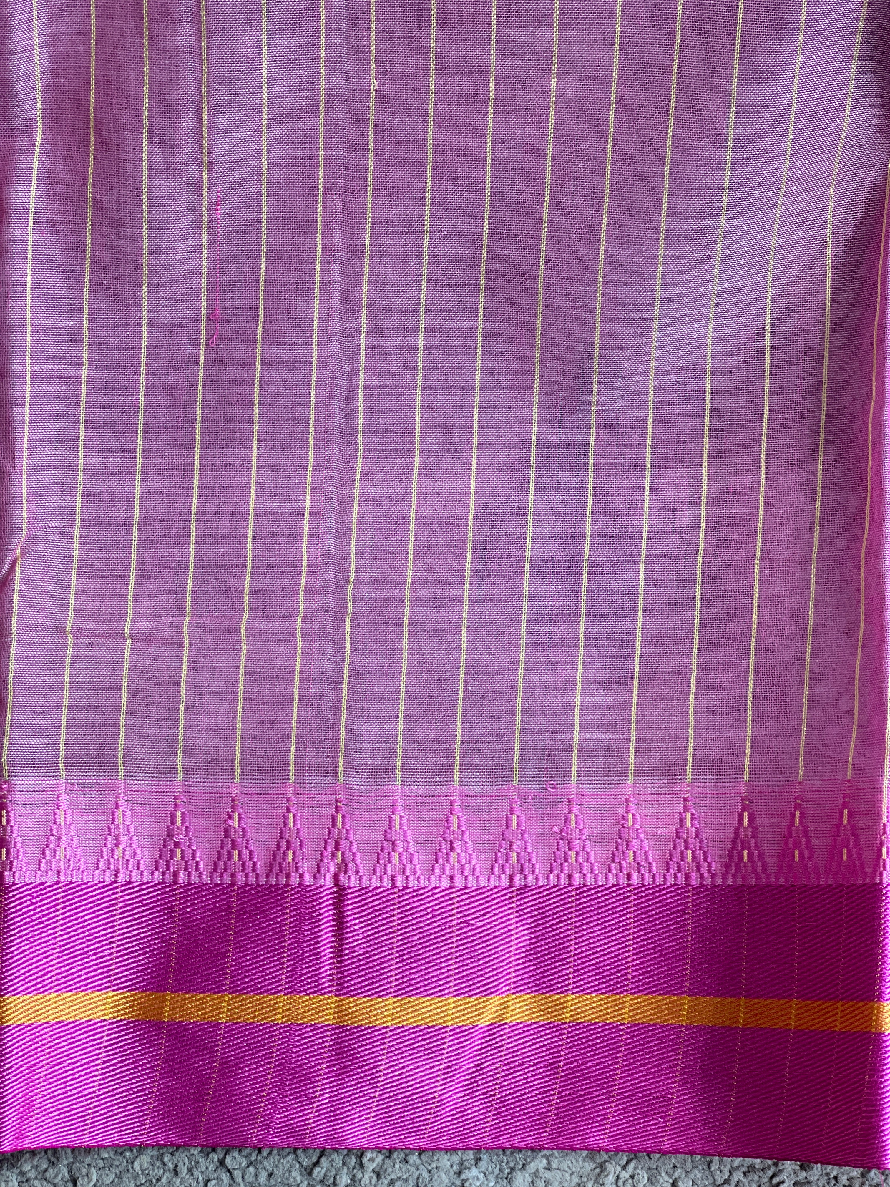 Vertical Line Pattern Cotton Saree | GAS123