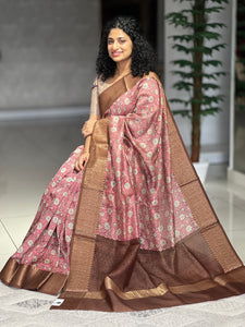 Floral Pattern Chanderi Silk Saree | RGD532