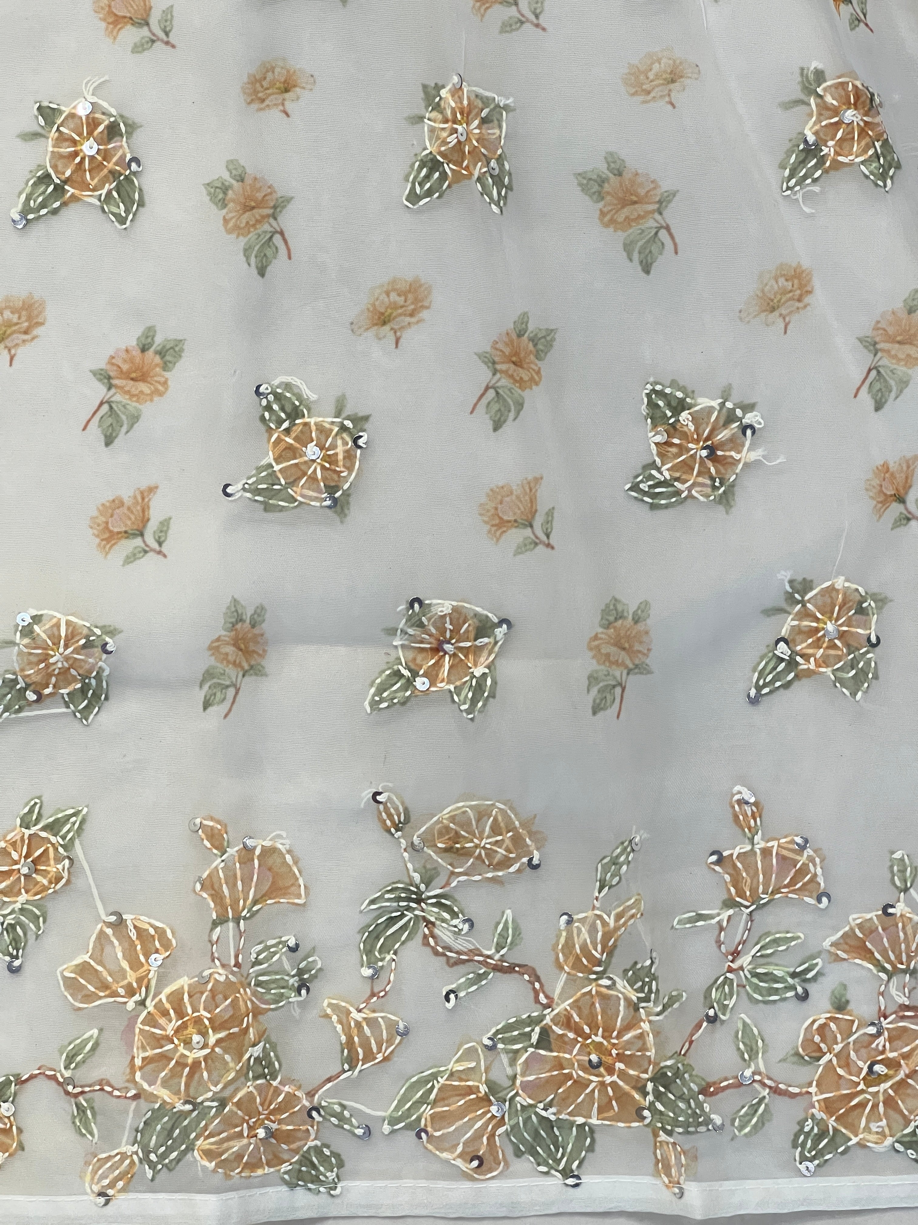 Floral Digital Printed Organza Saree | BLD1803