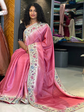 Embroidered Tussar Saree | SBS872