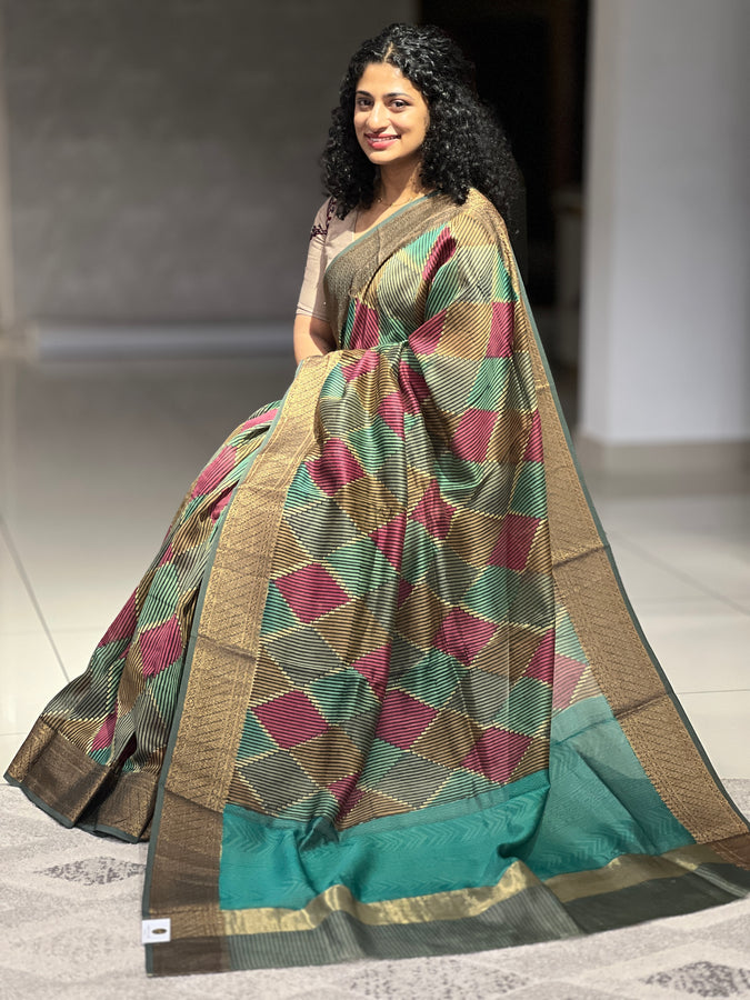 Daimond Design Chanderi Silk Saree | RGD481