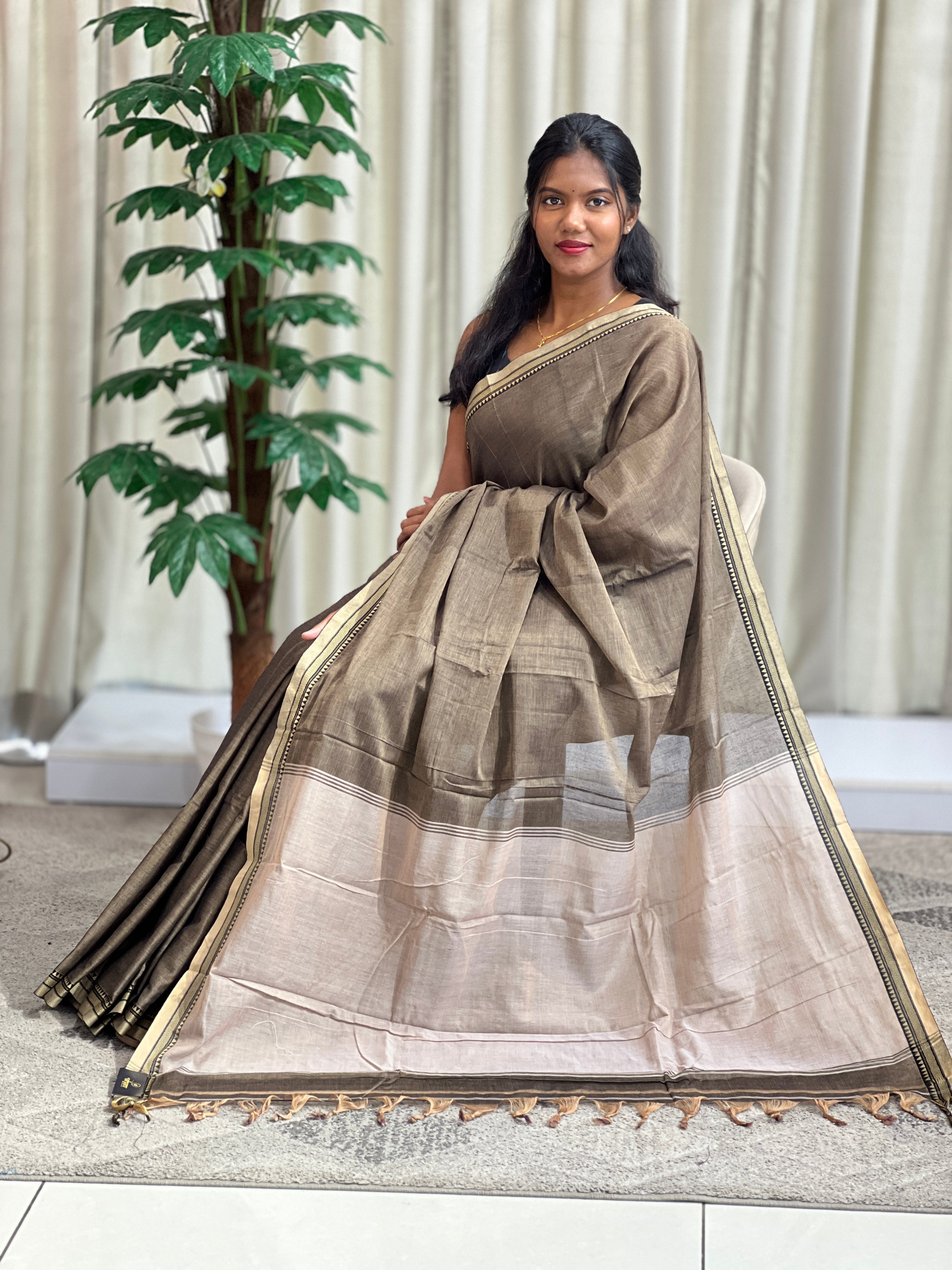 Traditional Narayanpet Mercerized Cotton Saree | GAS119
