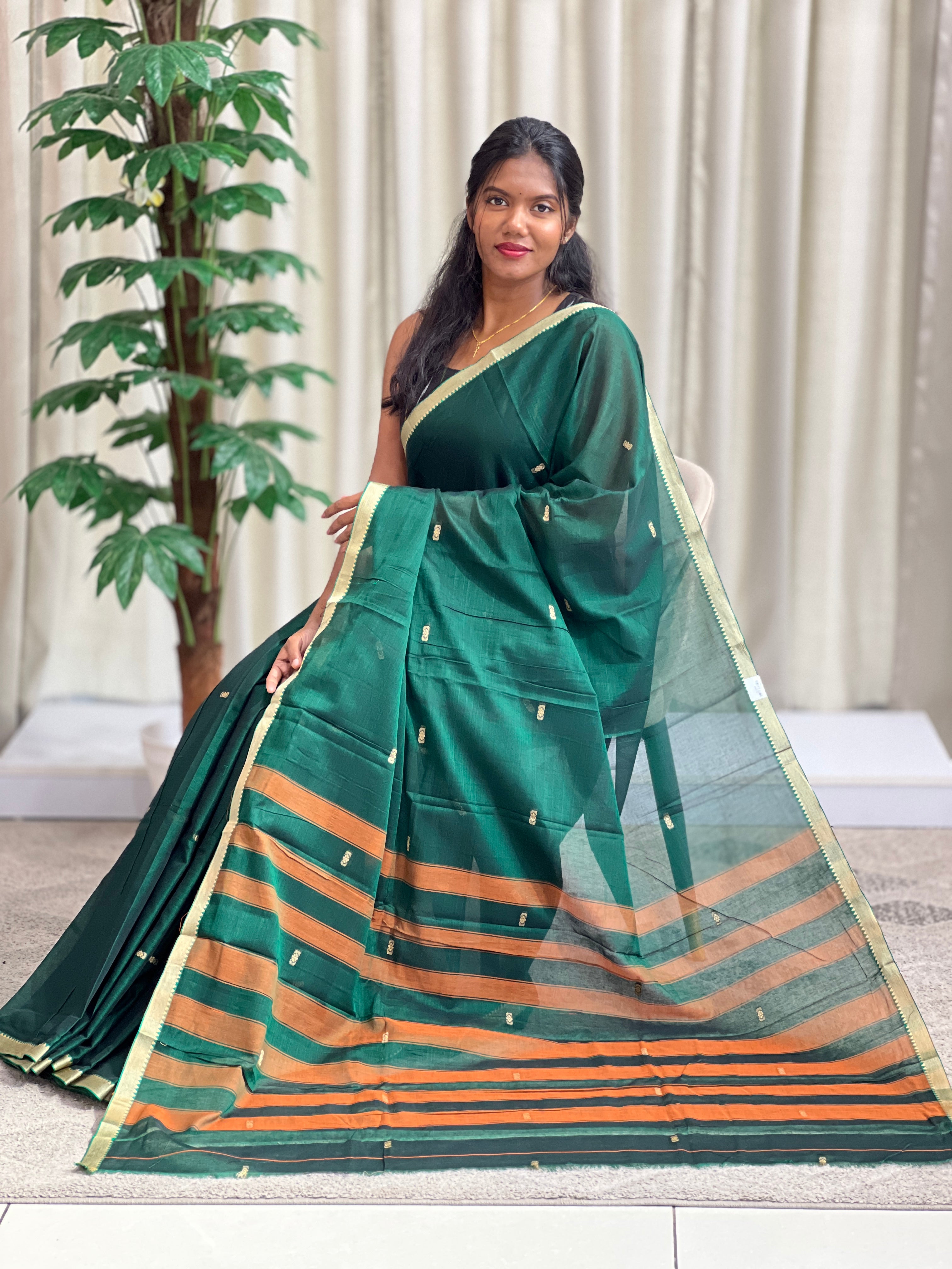 Traditional Narayanpet Mercerized Cotton Saree | GAS114