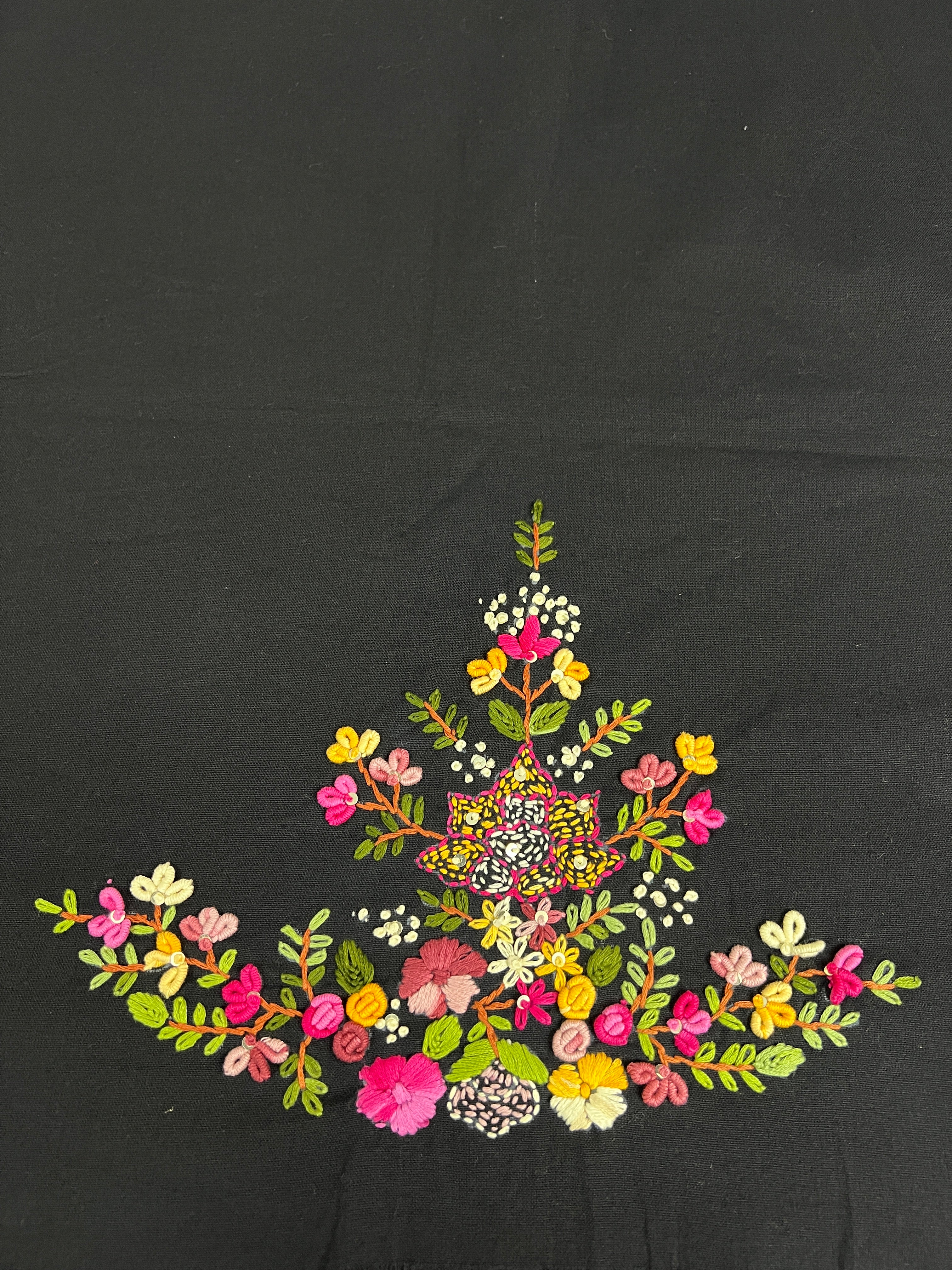 Hand Embroidery Cotton Blouse Material | OS461