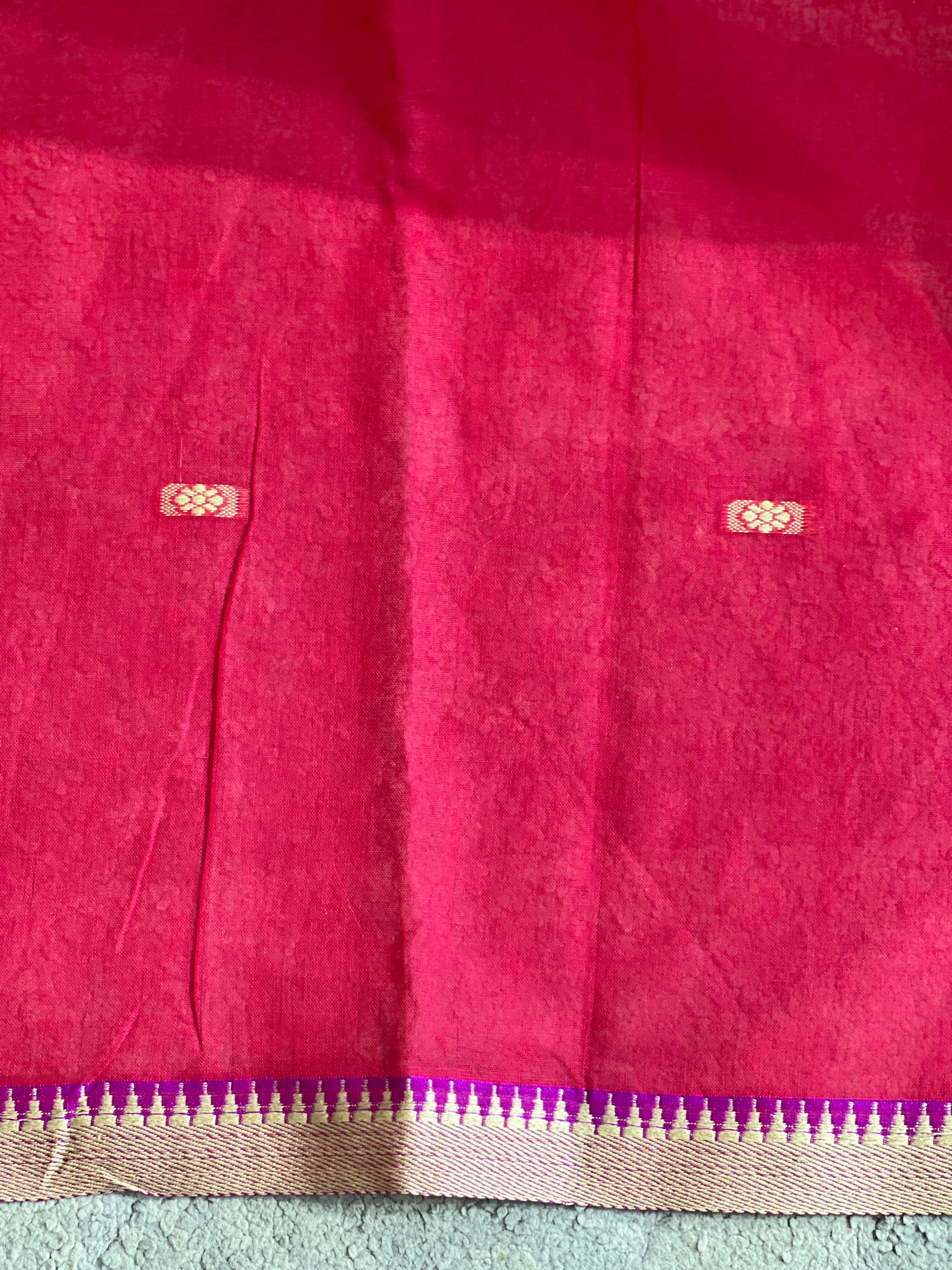 Traditional Narayanpet Mercerized Cotton Saree | GAS116