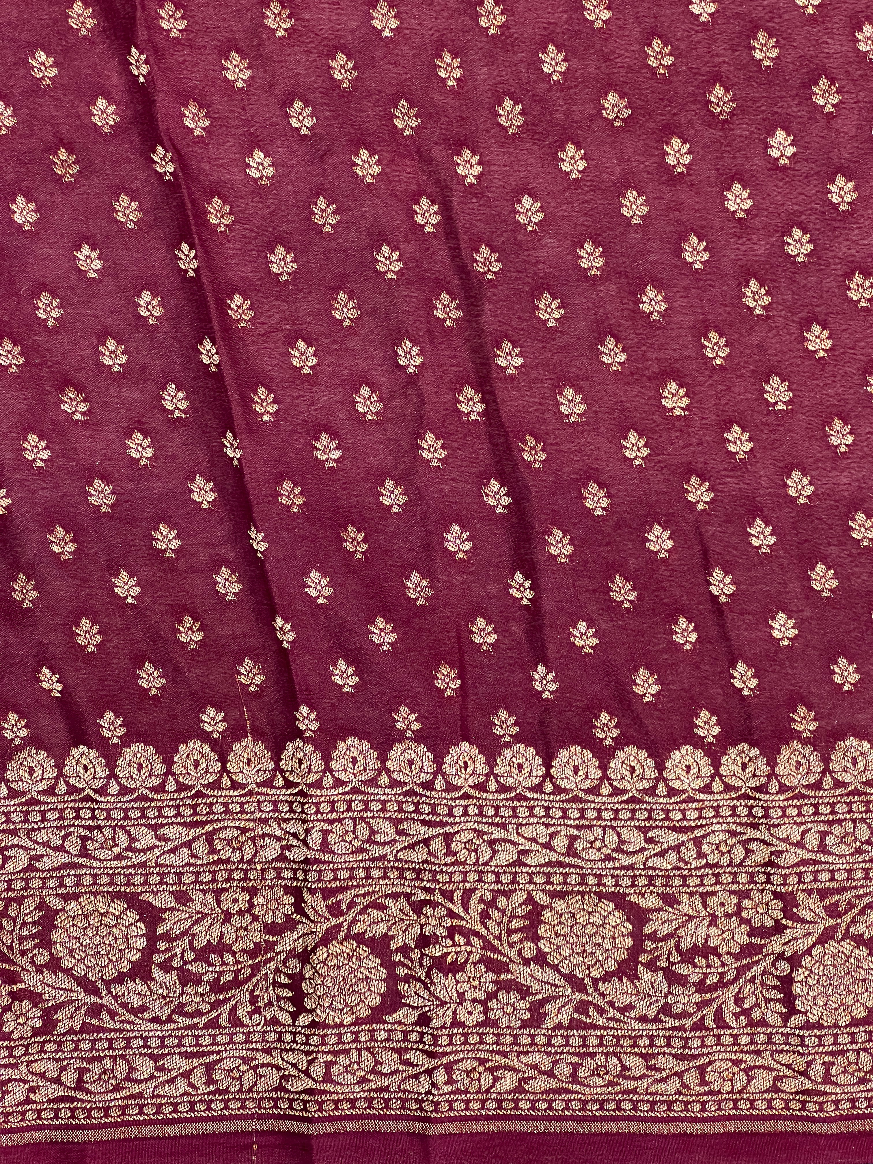 Zari and Thread Woven Georgette Banarasi Saree | YNG726