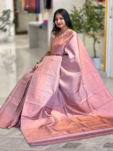 Copper Zari Woven Kanchipuram Saree | HH136