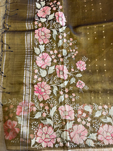 Floral Embroidered Organza Saree | RGD556