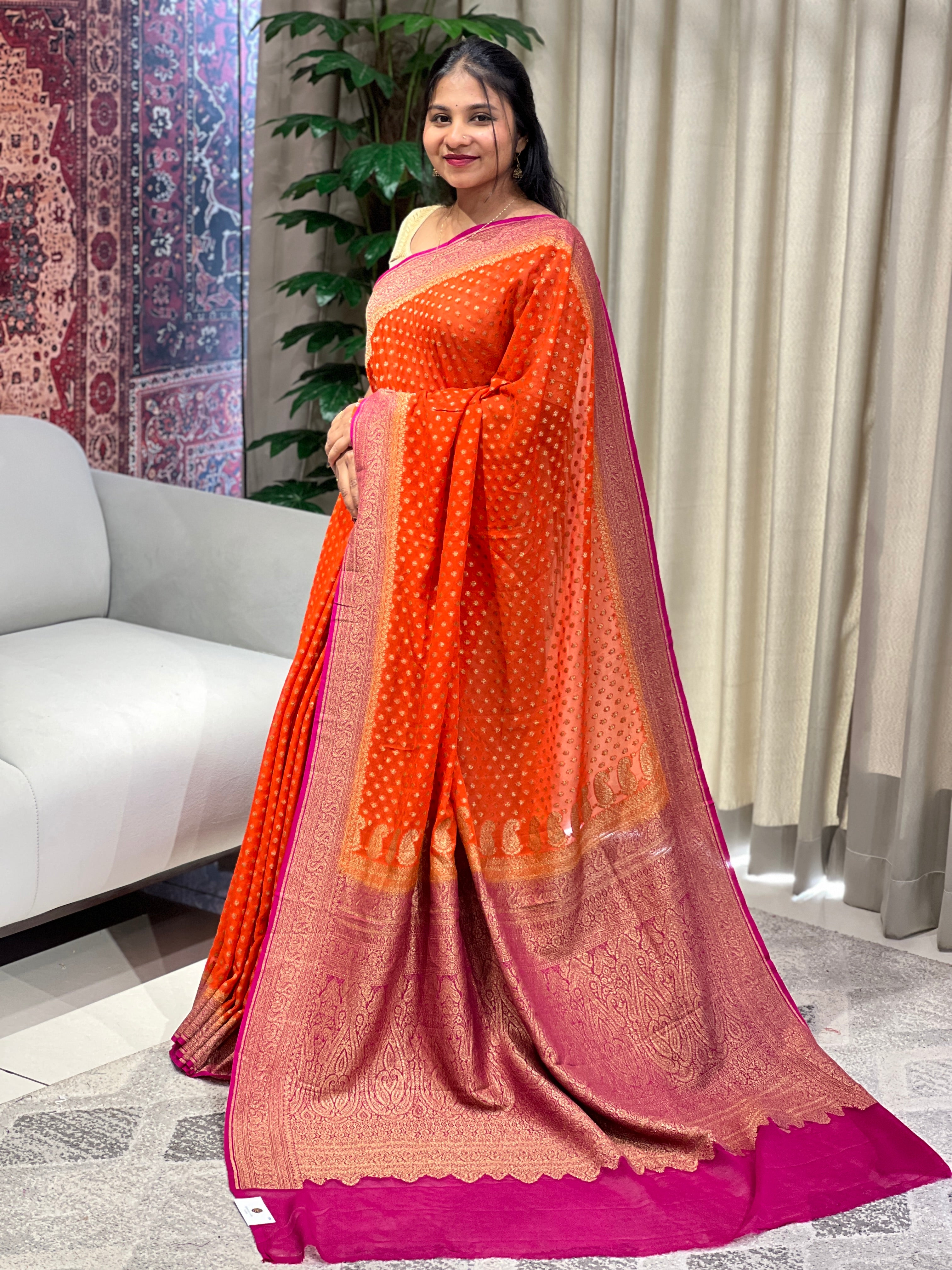 Banarasi Woven Georgette Banarasi Saree | YNG721