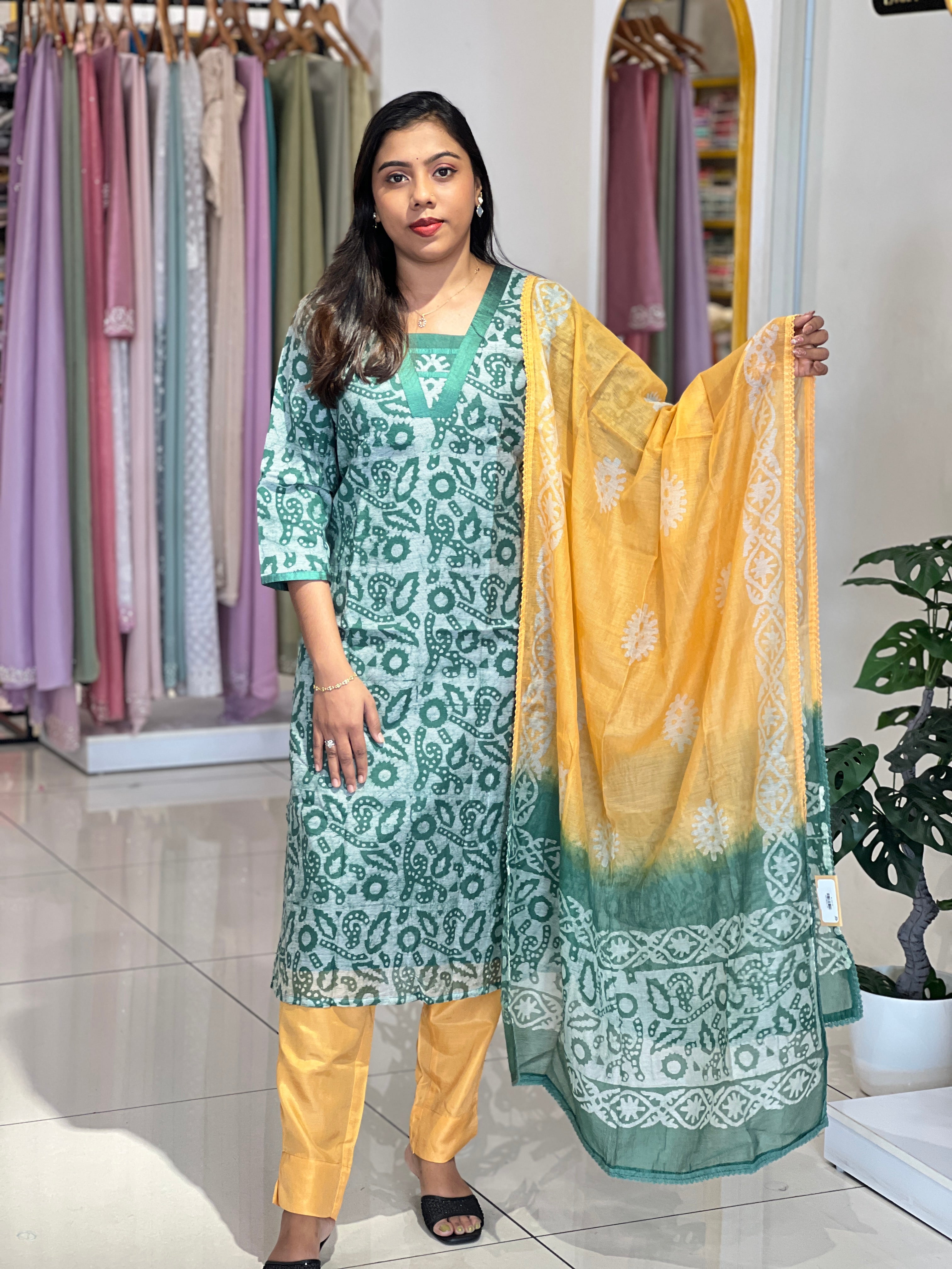 Printed Pattern Kota Kurta Set | IHP149