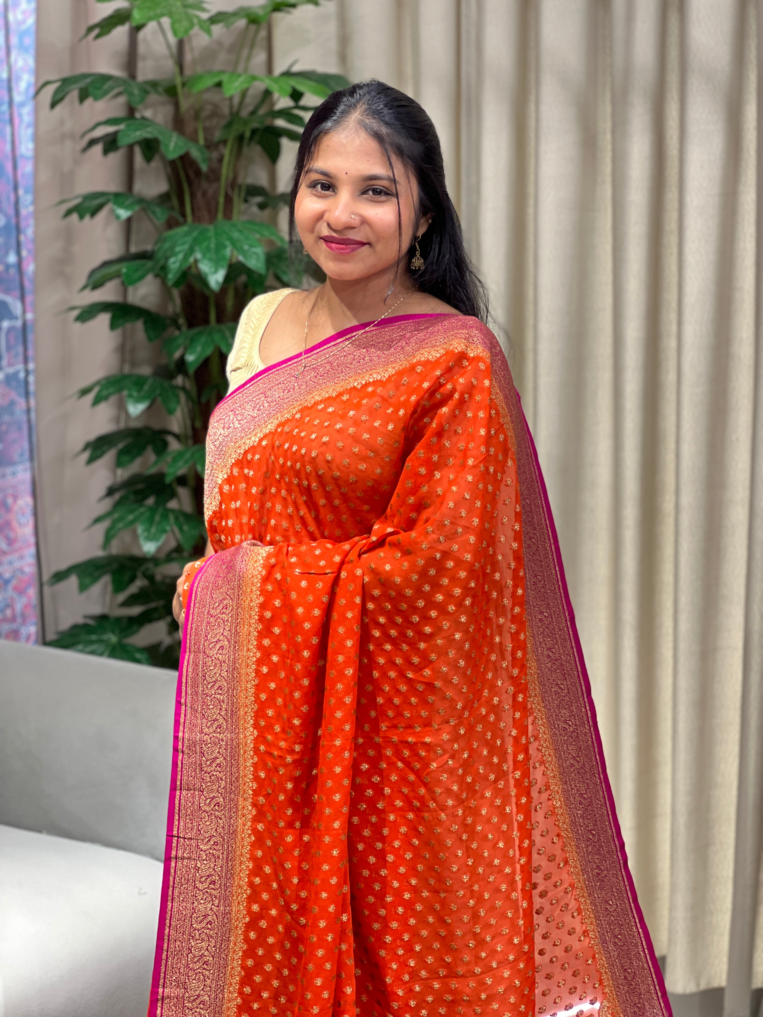 Banarasi Woven Georgette Banarasi Saree | YNG721