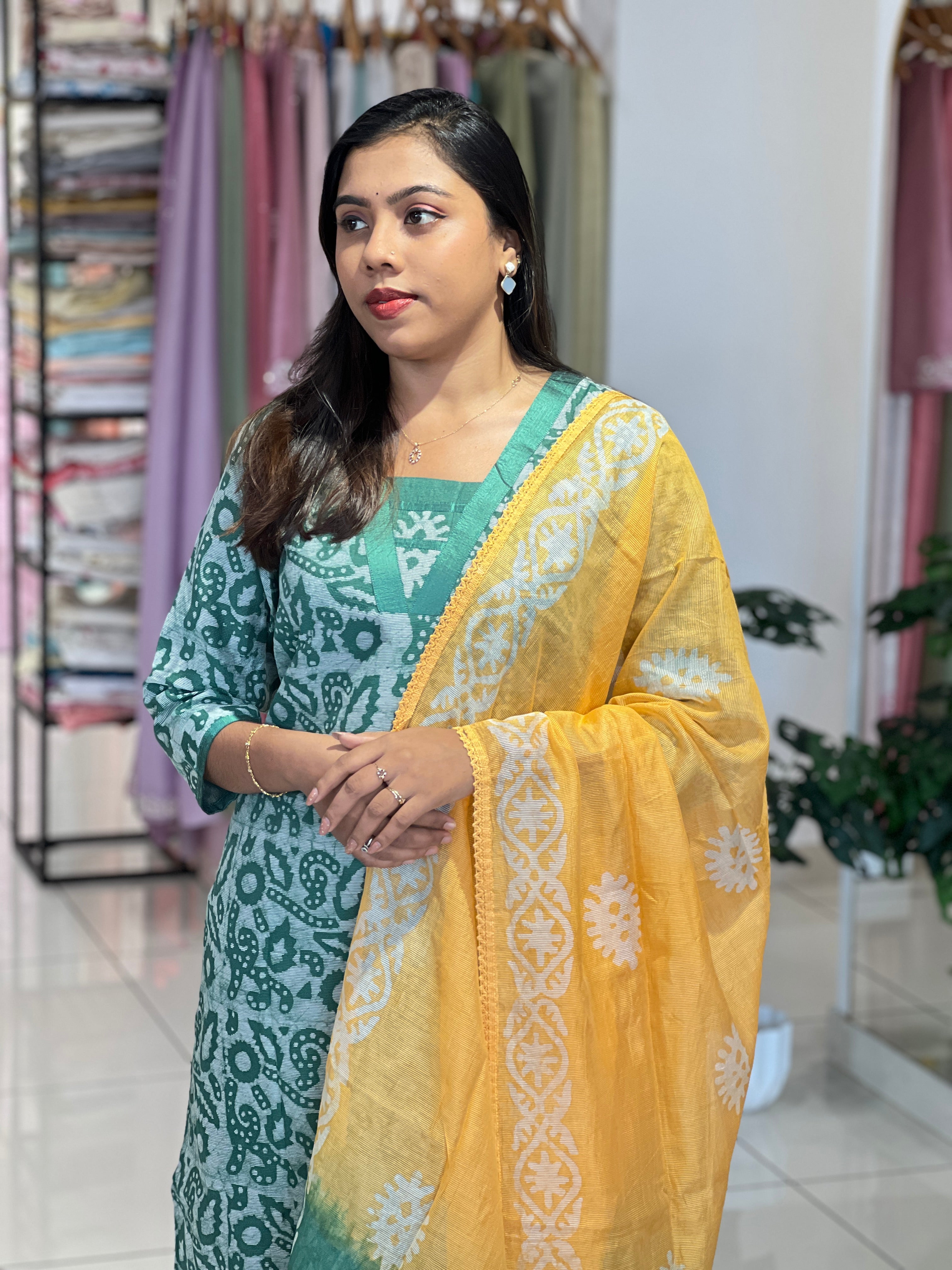 Printed Pattern Kota Kurta Set | IHP149