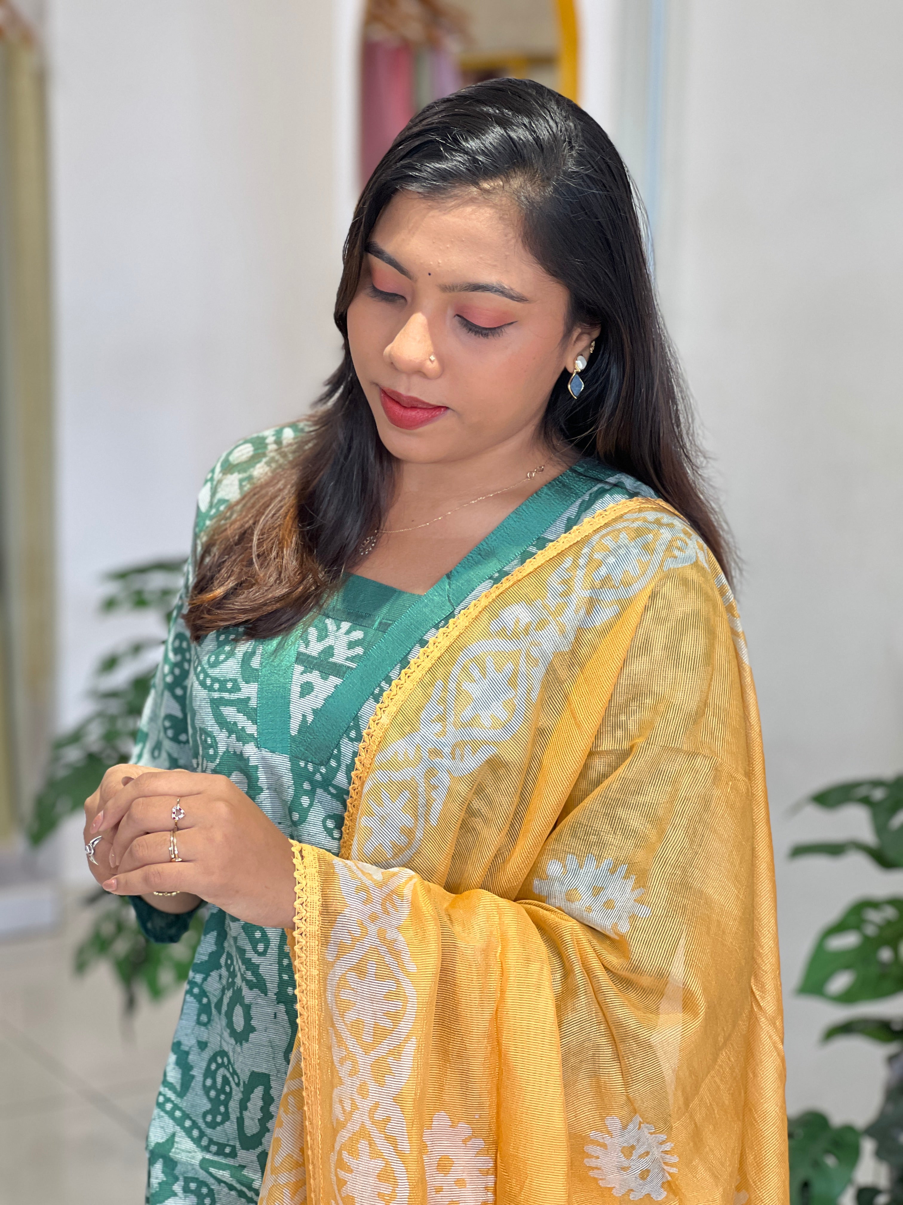 Printed Pattern Kota Kurta Set | IHP149