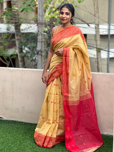 Thread Weaving Cotton Blended Saree | RP455