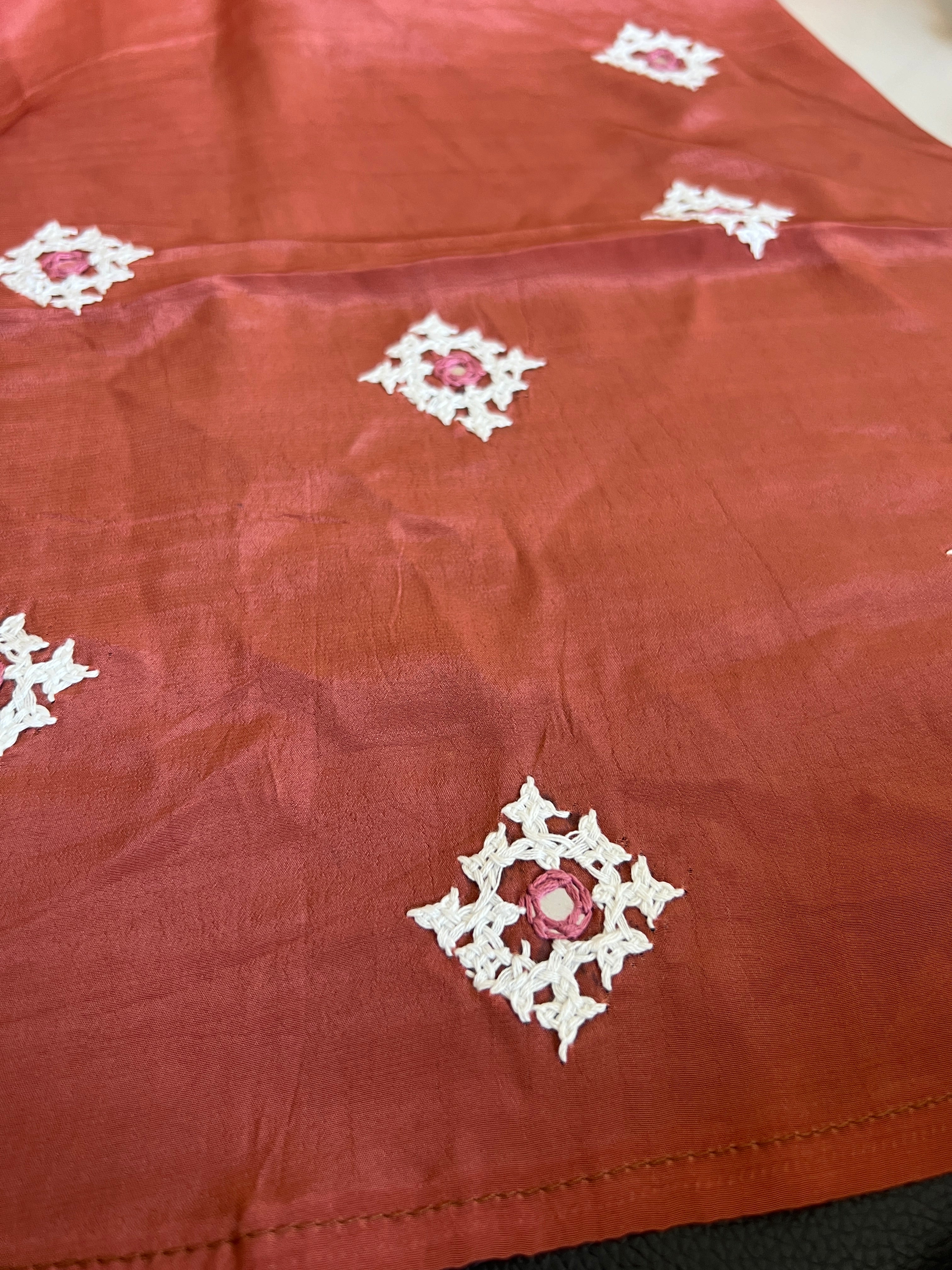 Kutchwork Emboridery Tussar Kota Saree | SBS896