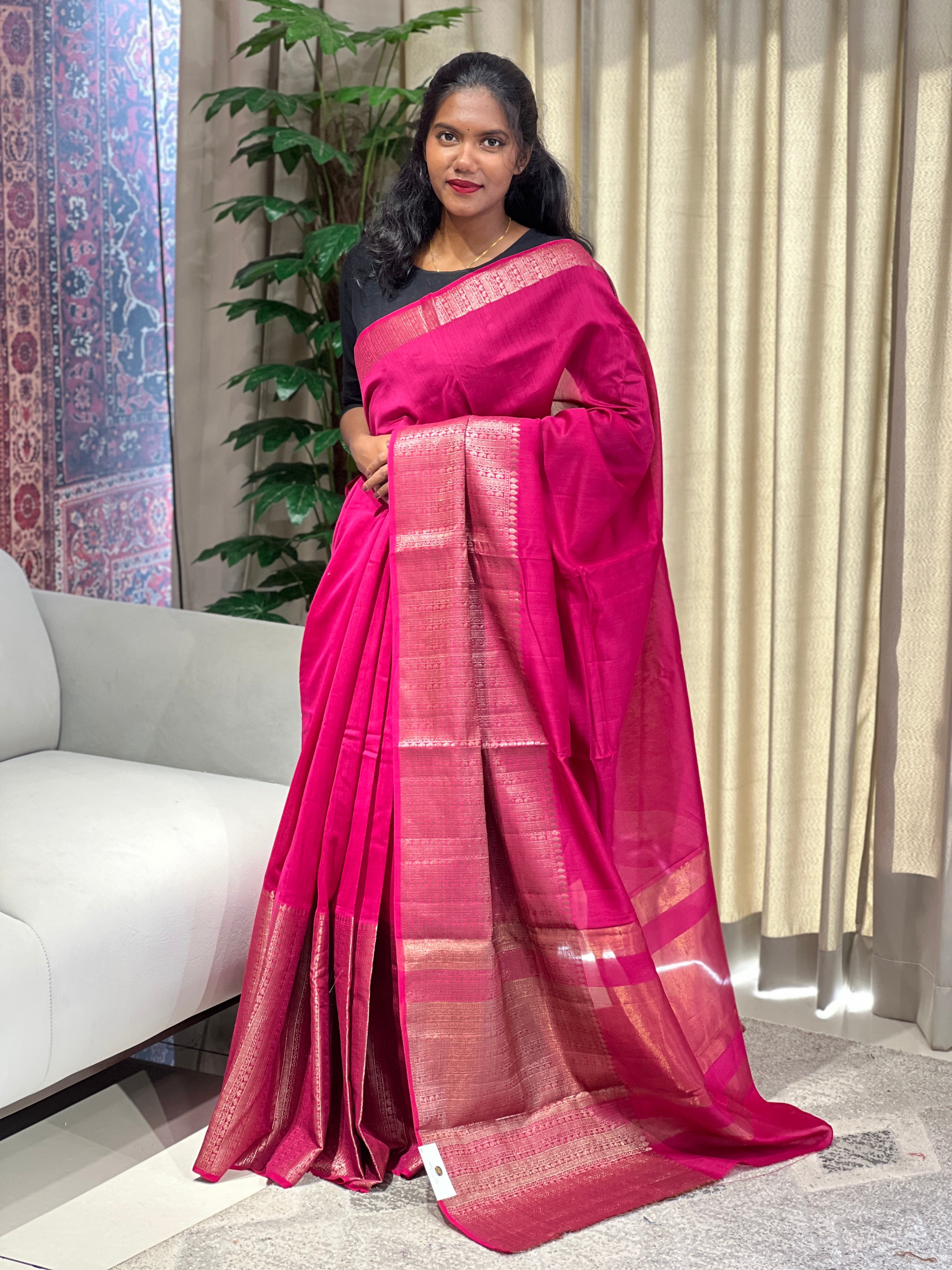 Banarasi Woven Semi Chanderi Saree | YNG742