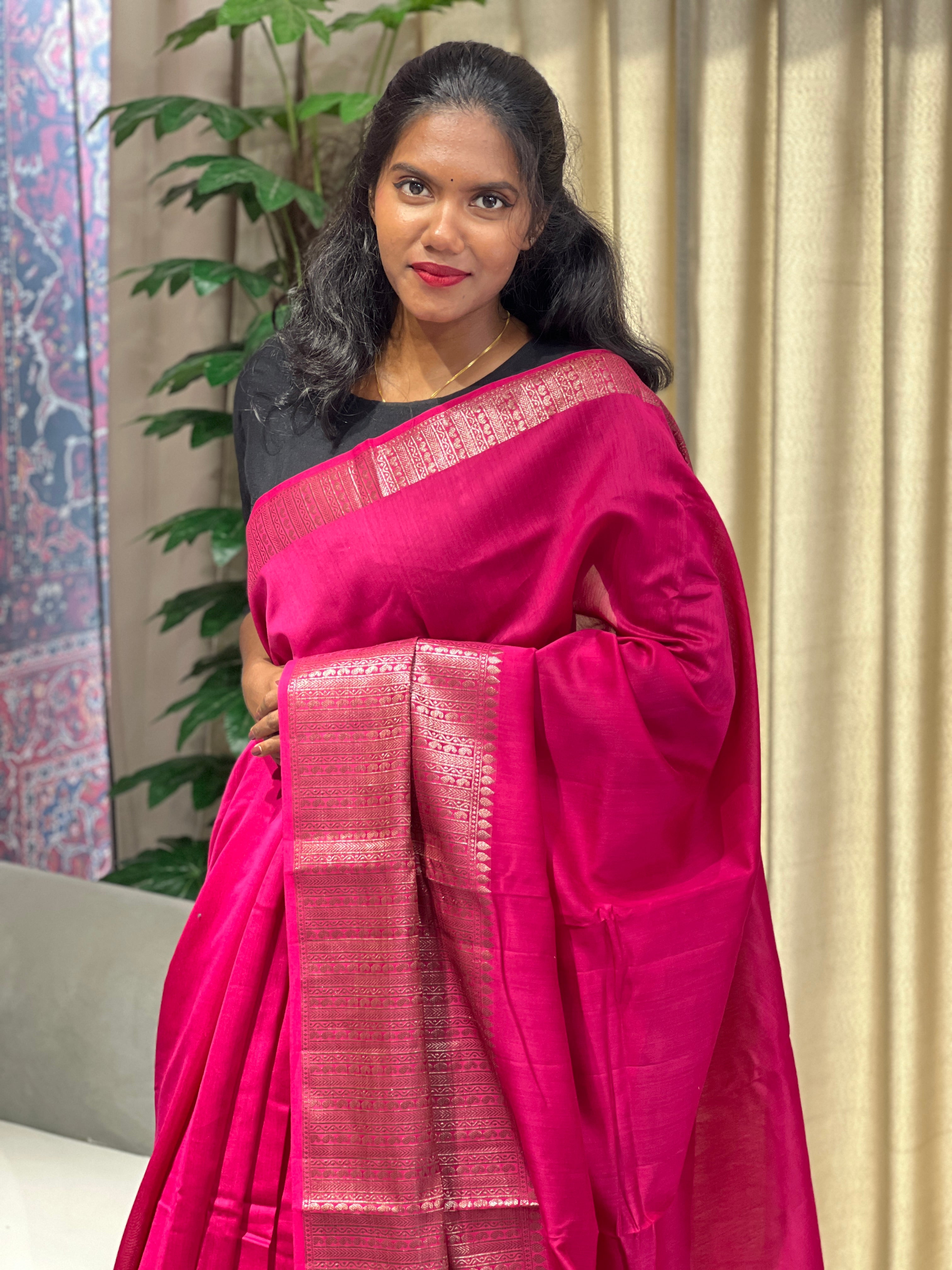 Banarasi Woven Semi Chanderi Saree | YNG742