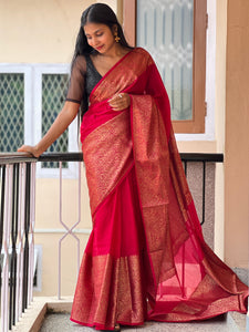 Antique Zari Weaved Silk Saree | NN106