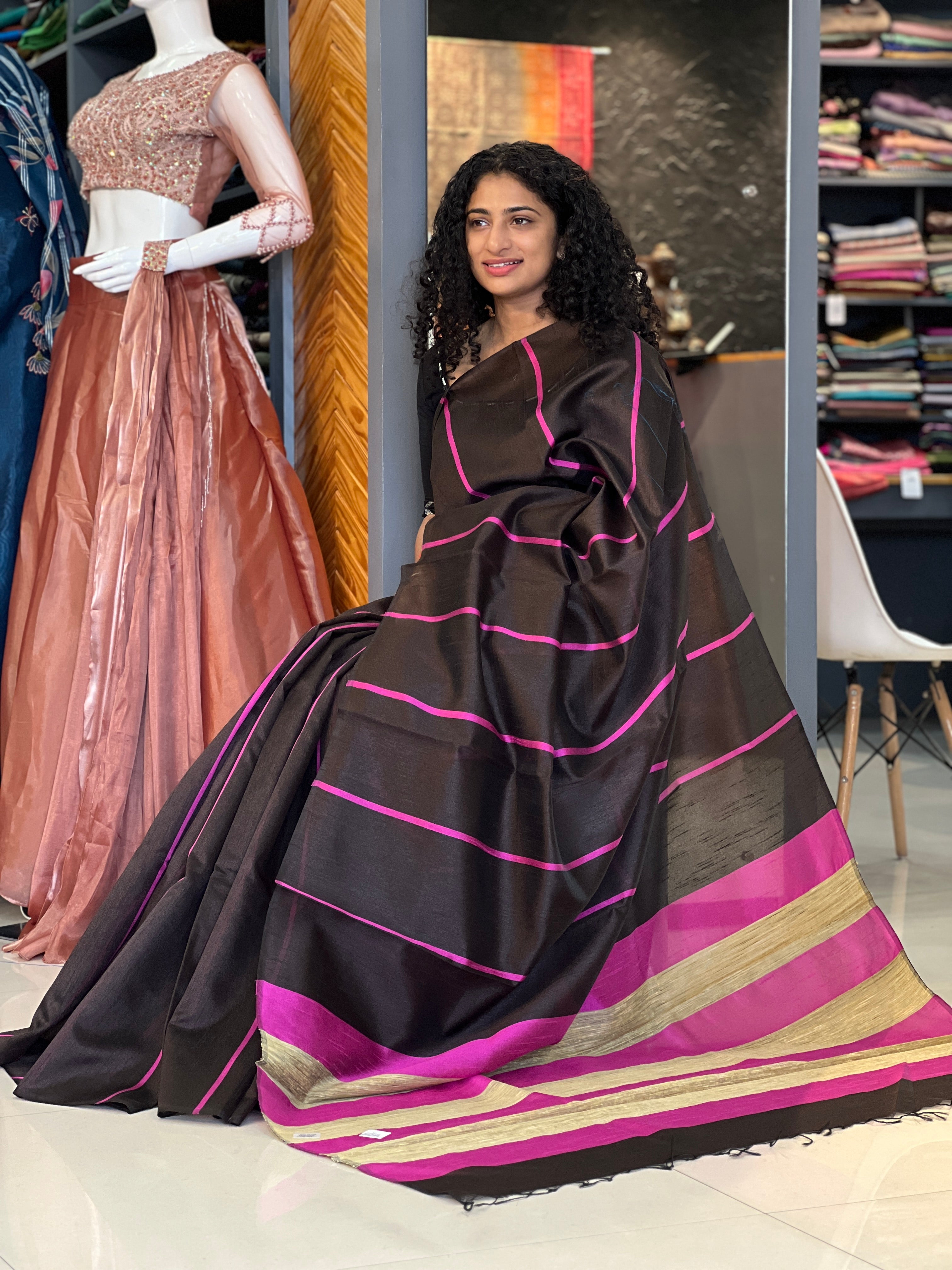 Semi Silk Sarees With Weave Pattern | ACT676