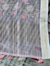 Floral Embroidered Organza Saree | RGD550
