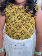 Ajrak Inspired Print Detailed Unstitched Cotton Blouse Material | ONK108