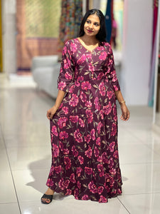 Floral Print With Sequence Detailed Muslin Finish Kurta | FW290
