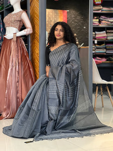 Grey Color Semi Silk Saree | PD571