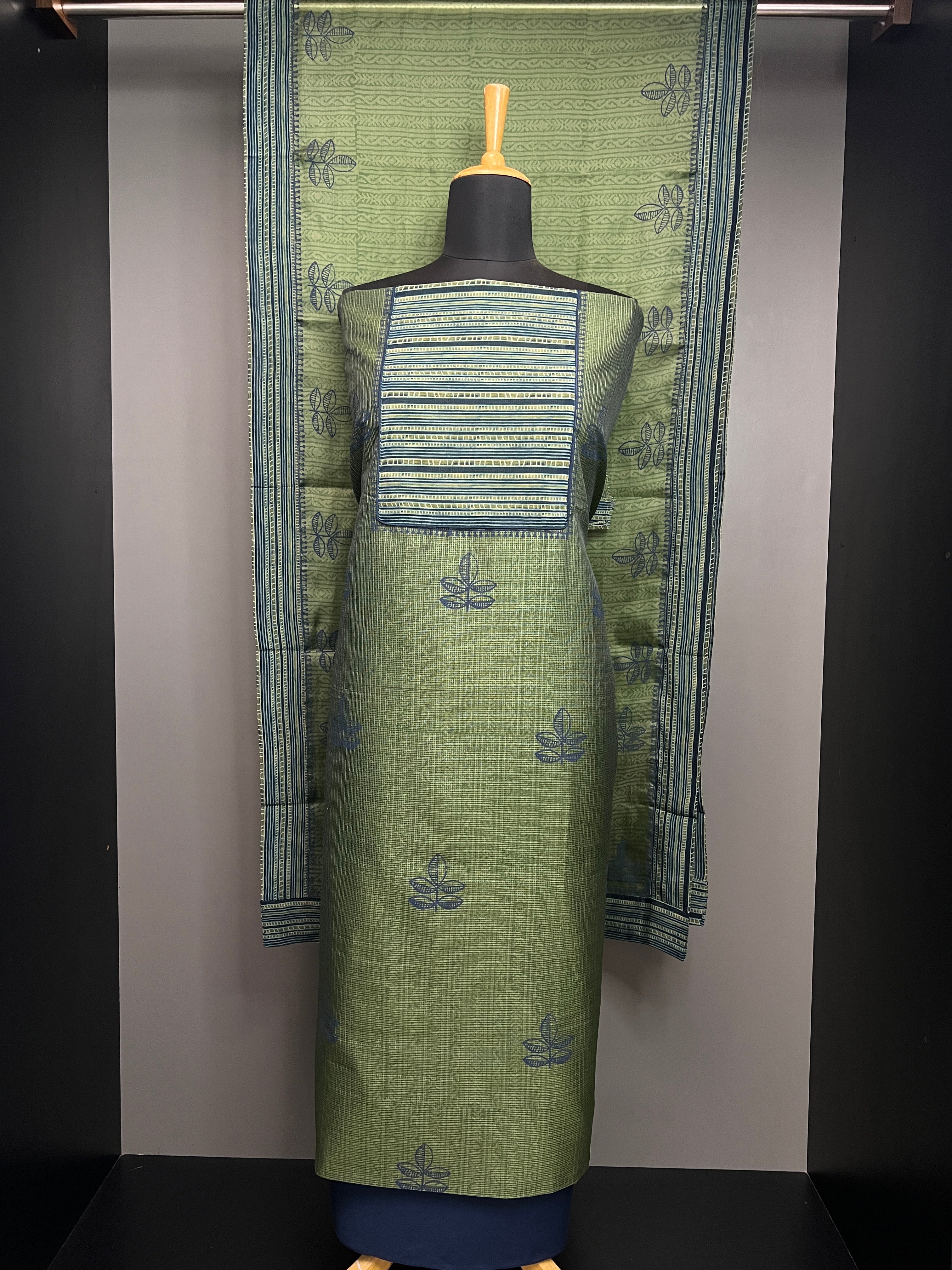 Block Printed Silky Kota Salwar Set | JSC391