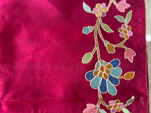 Floral Jaal Embroidered Semi Tussar Saree | SUN223