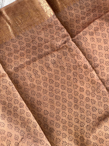 Block Printed Chanderi Silk Saree | RGD544