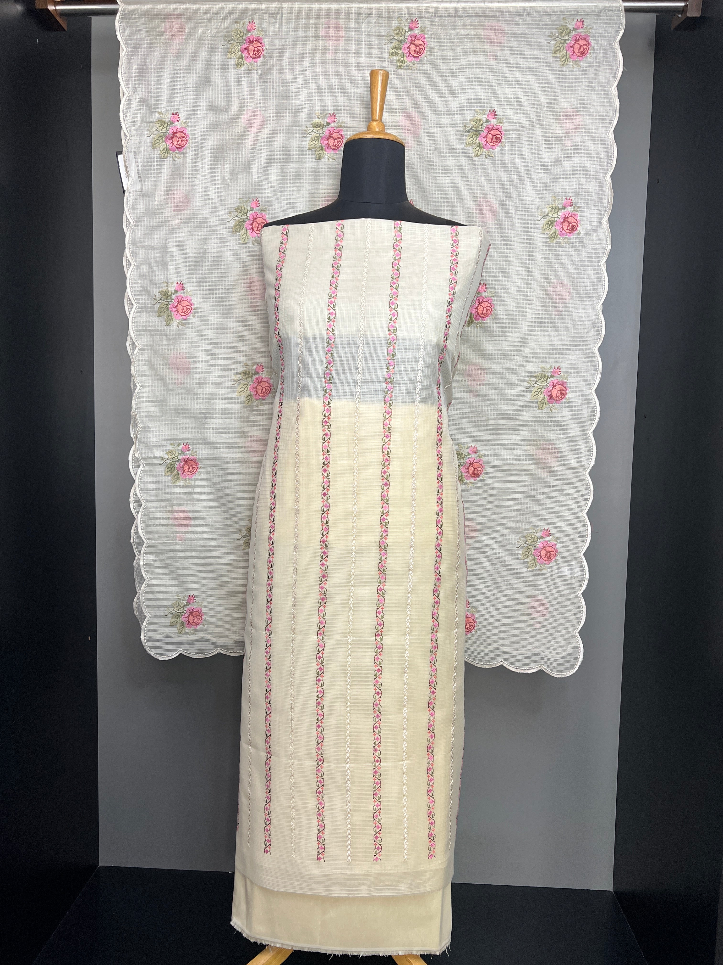 Machine Embroidery Detailed Kota Salwar Set | MR374