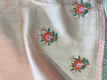 Floral Embroidered Silk Organza Saree |  SBS343