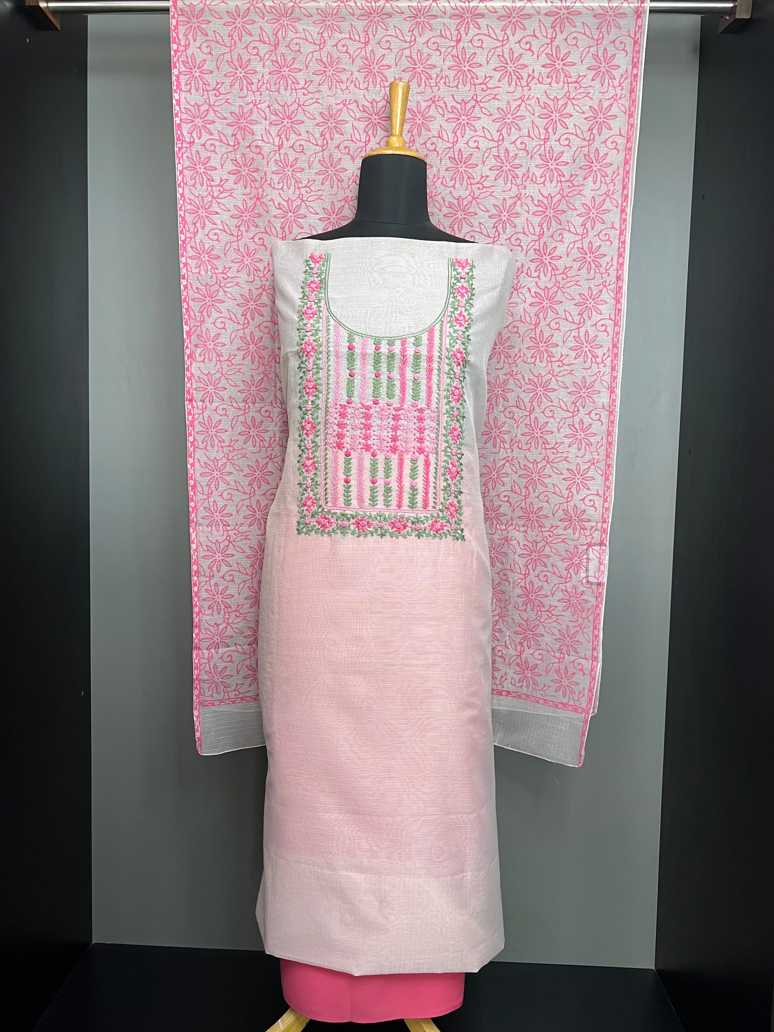 Embroidery Detailed Kota Salwar Set | JSC377