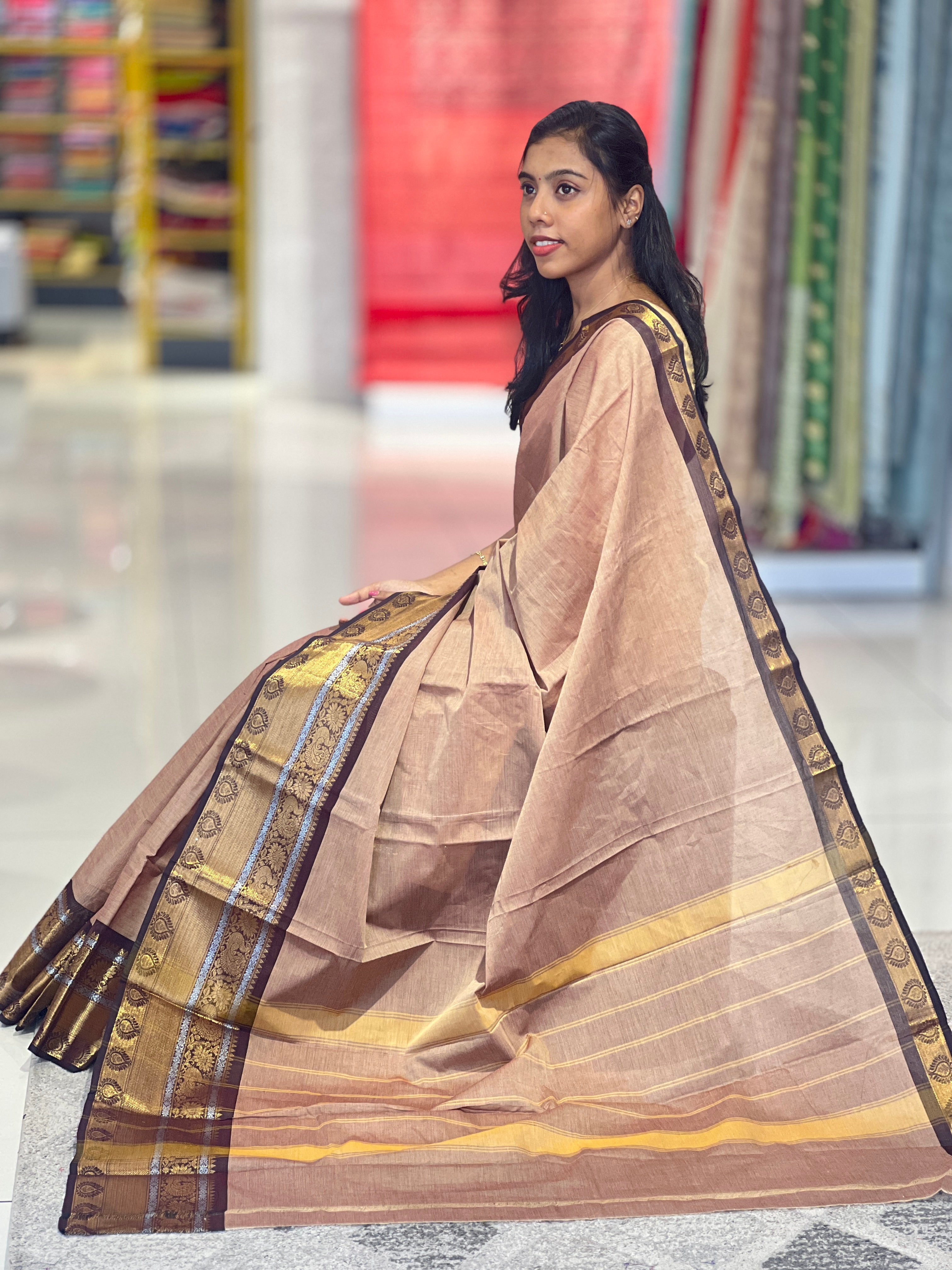 Traditional Kanchi Cotton Sarees | VR143