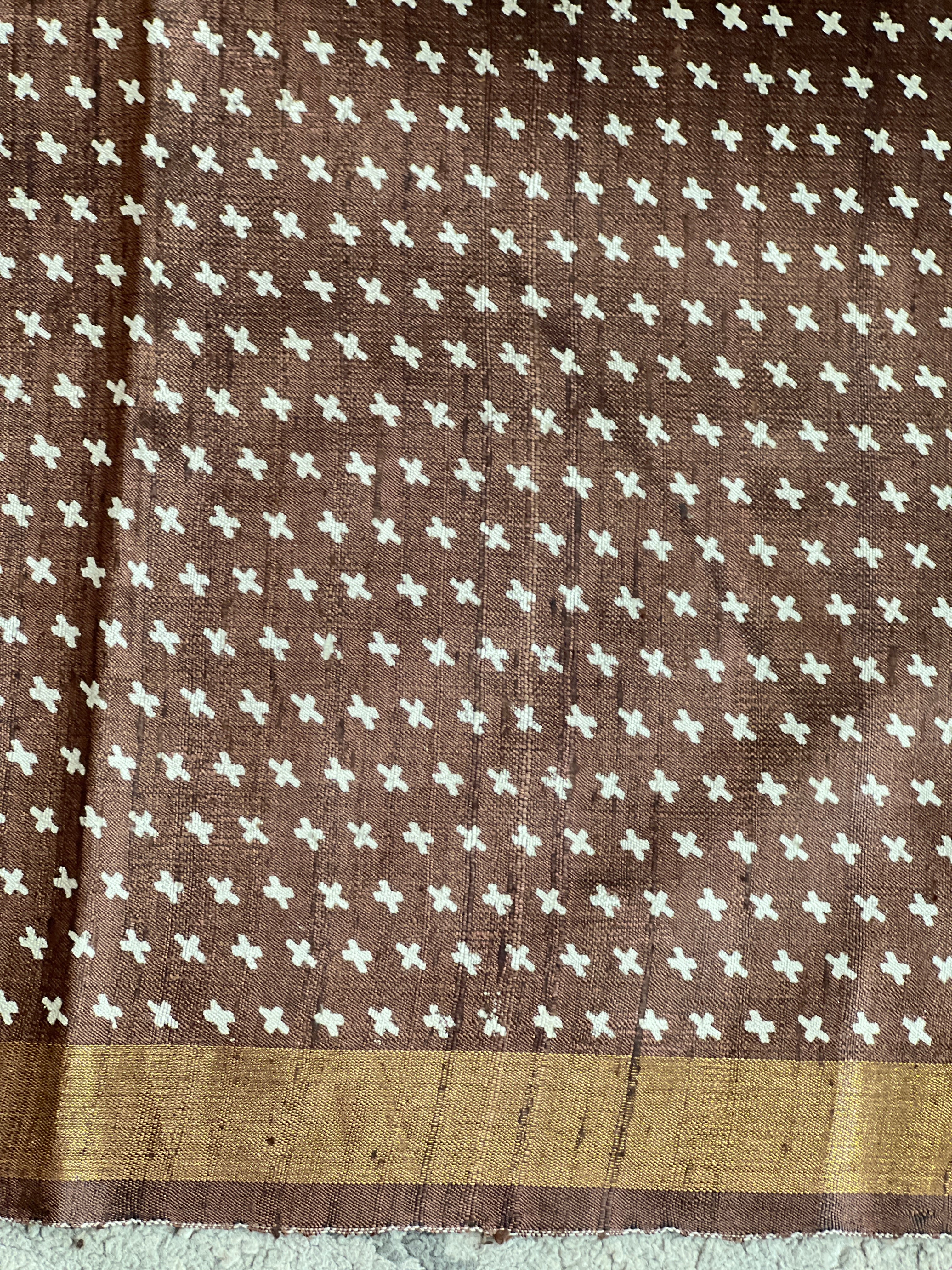 Screen Printed Raw Silk Saree | HS1426
