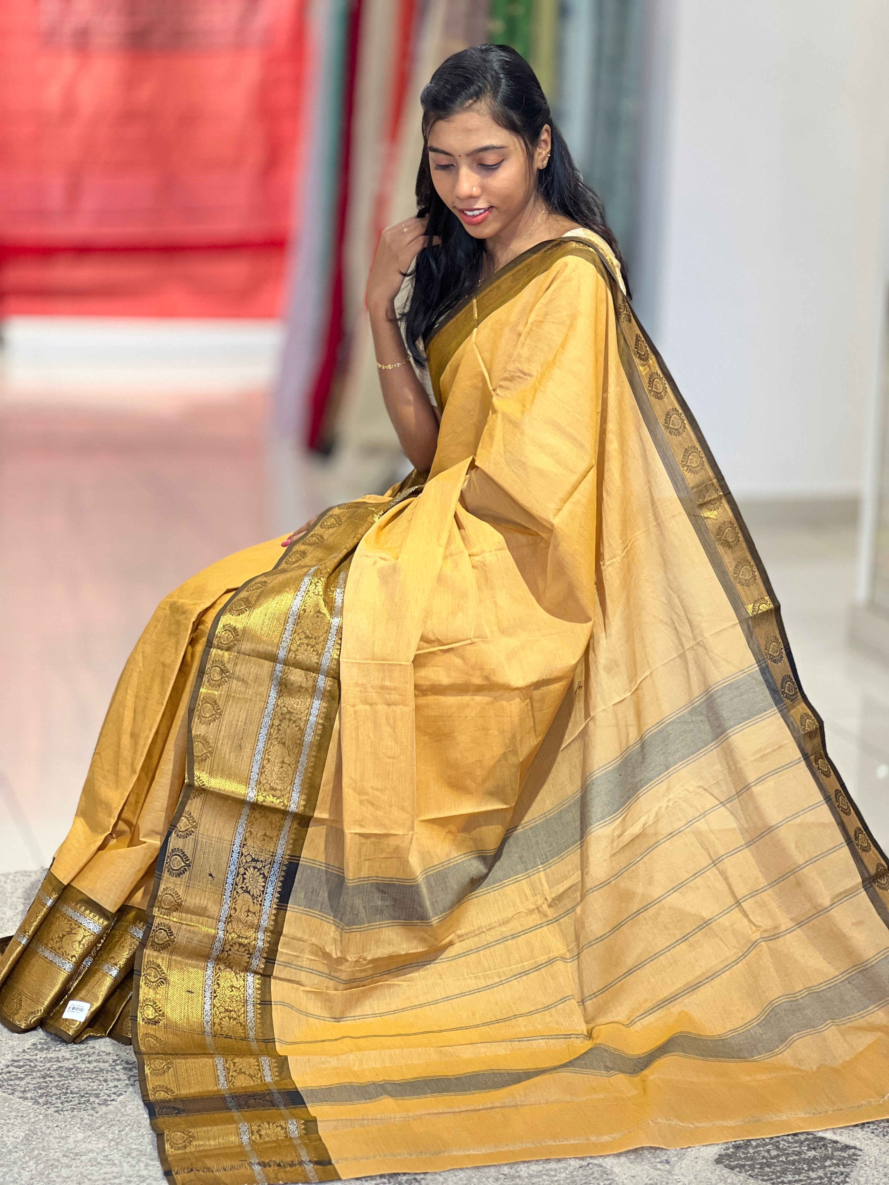 Traditional Kanchi Cotton Sarees | VR143