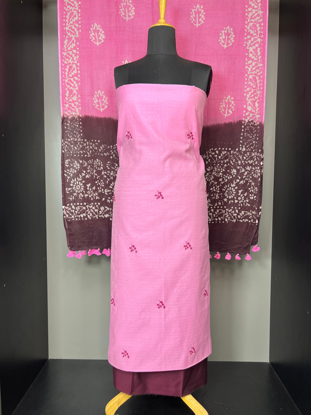 Embroidery Detailed Chanderi Salwar Set | SS1042