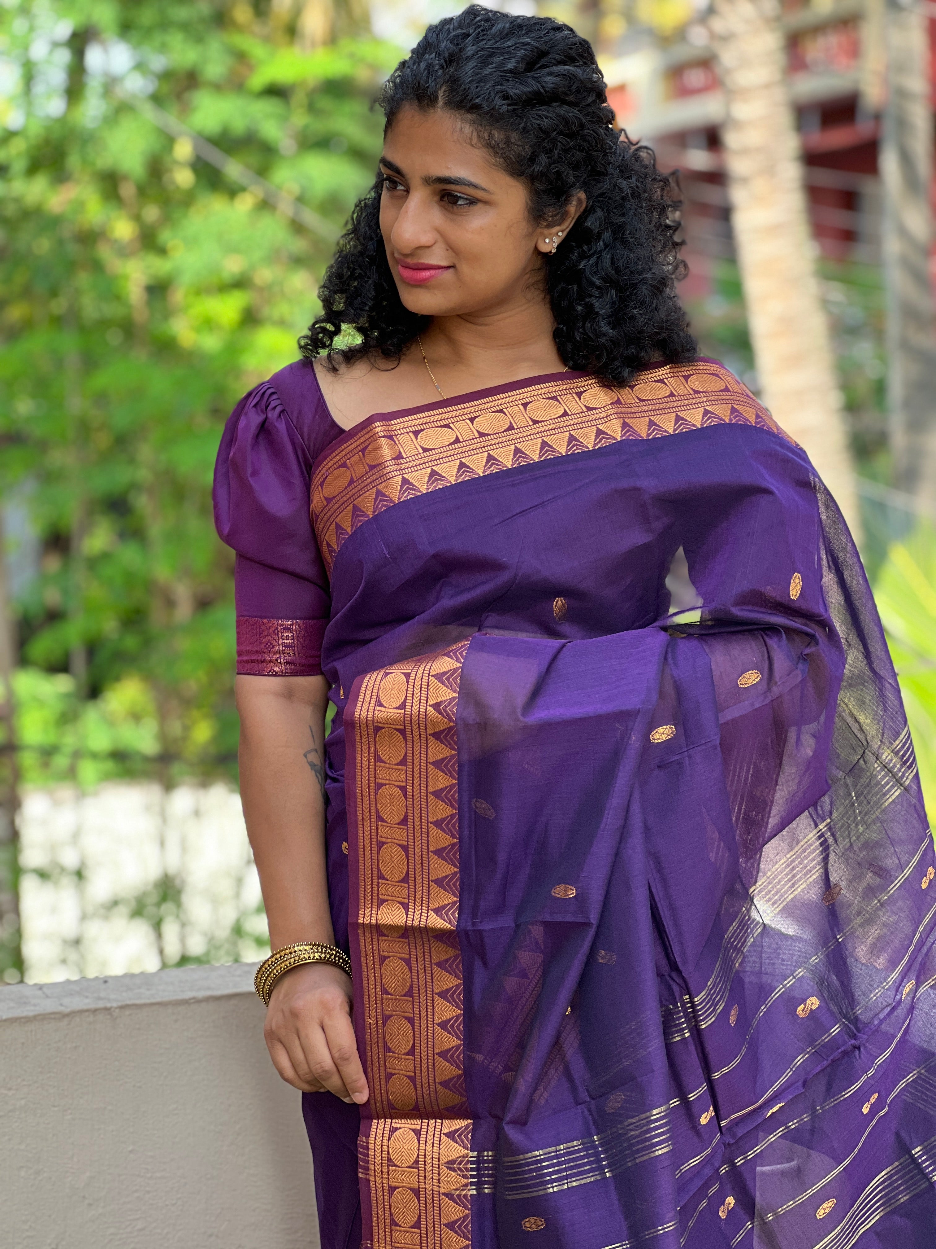 Traditional Buta Detailed Mercerized Cotton Saree | VR191