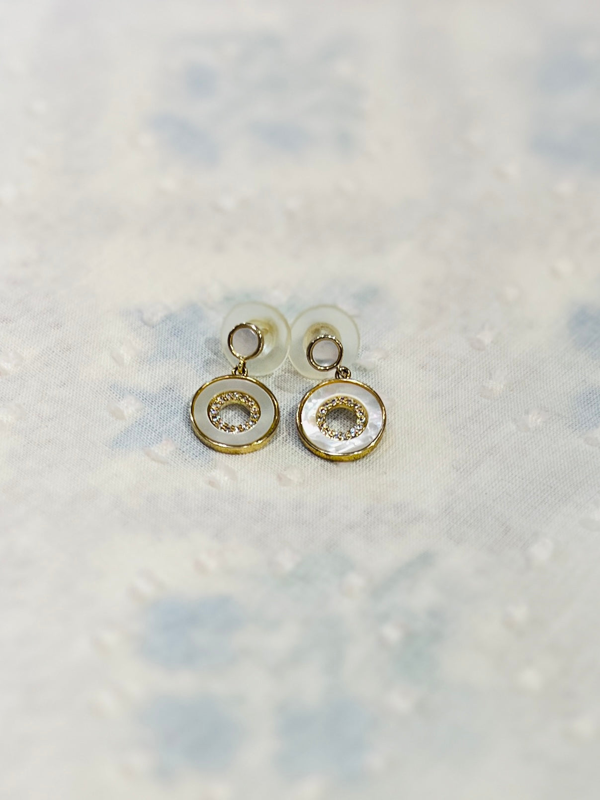 Ivory Halo Drop Earrings | JE163