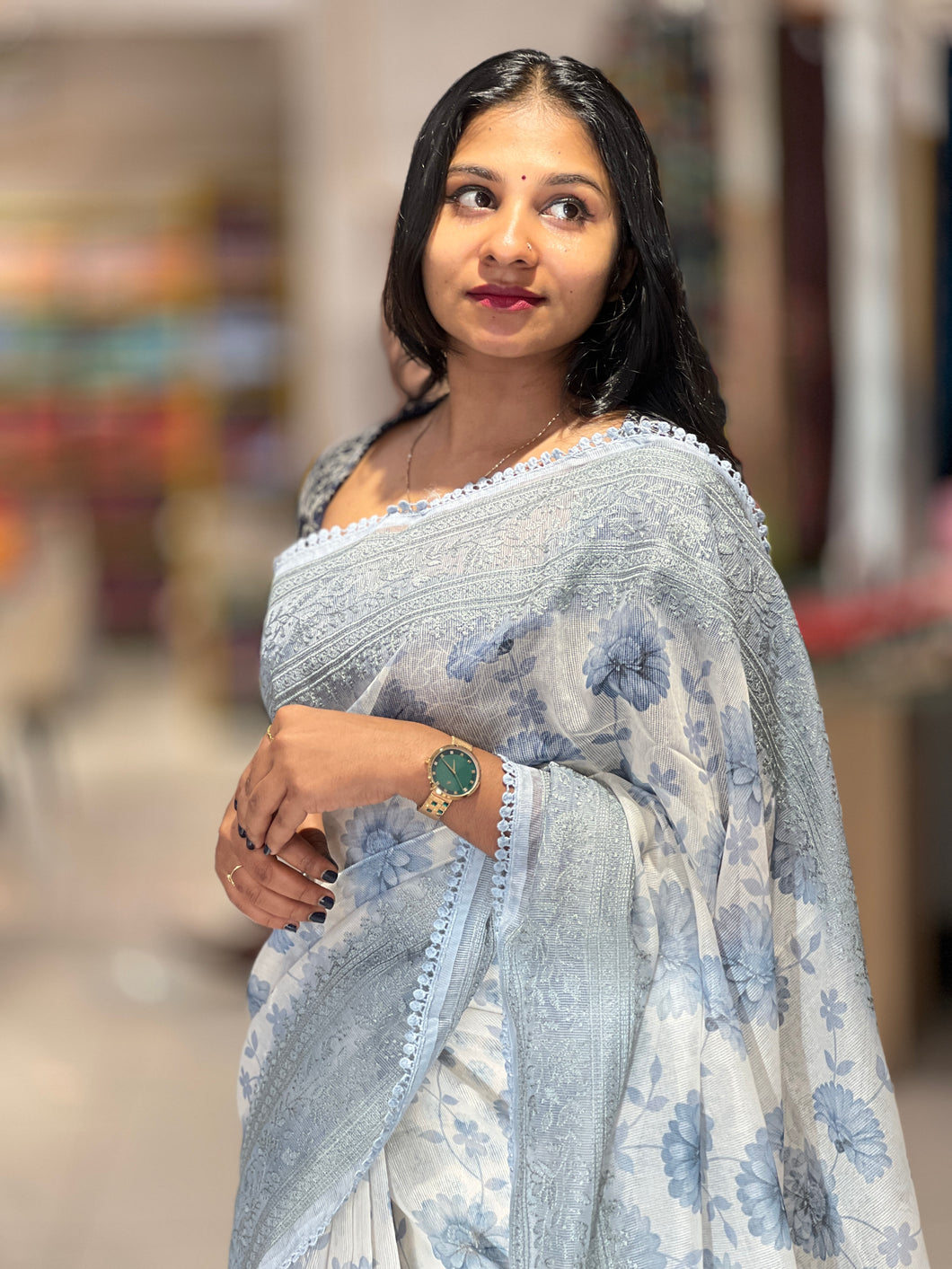 Floral Digital Printed Supernet Kota Saree | KSD284